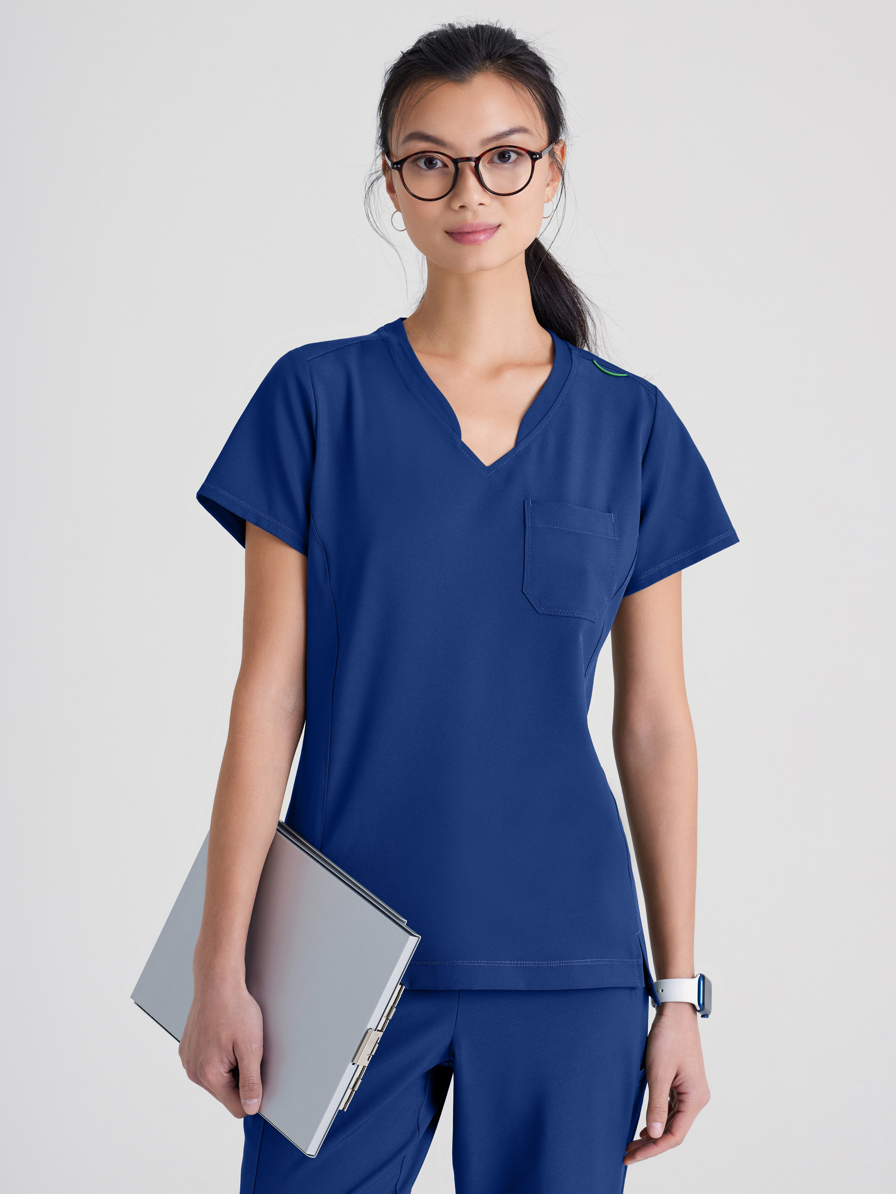 Sway 1-Pocket Banded V-Neck Ciclo® Scrub Top Grey's Anatomy™ by BARCO® Evolve