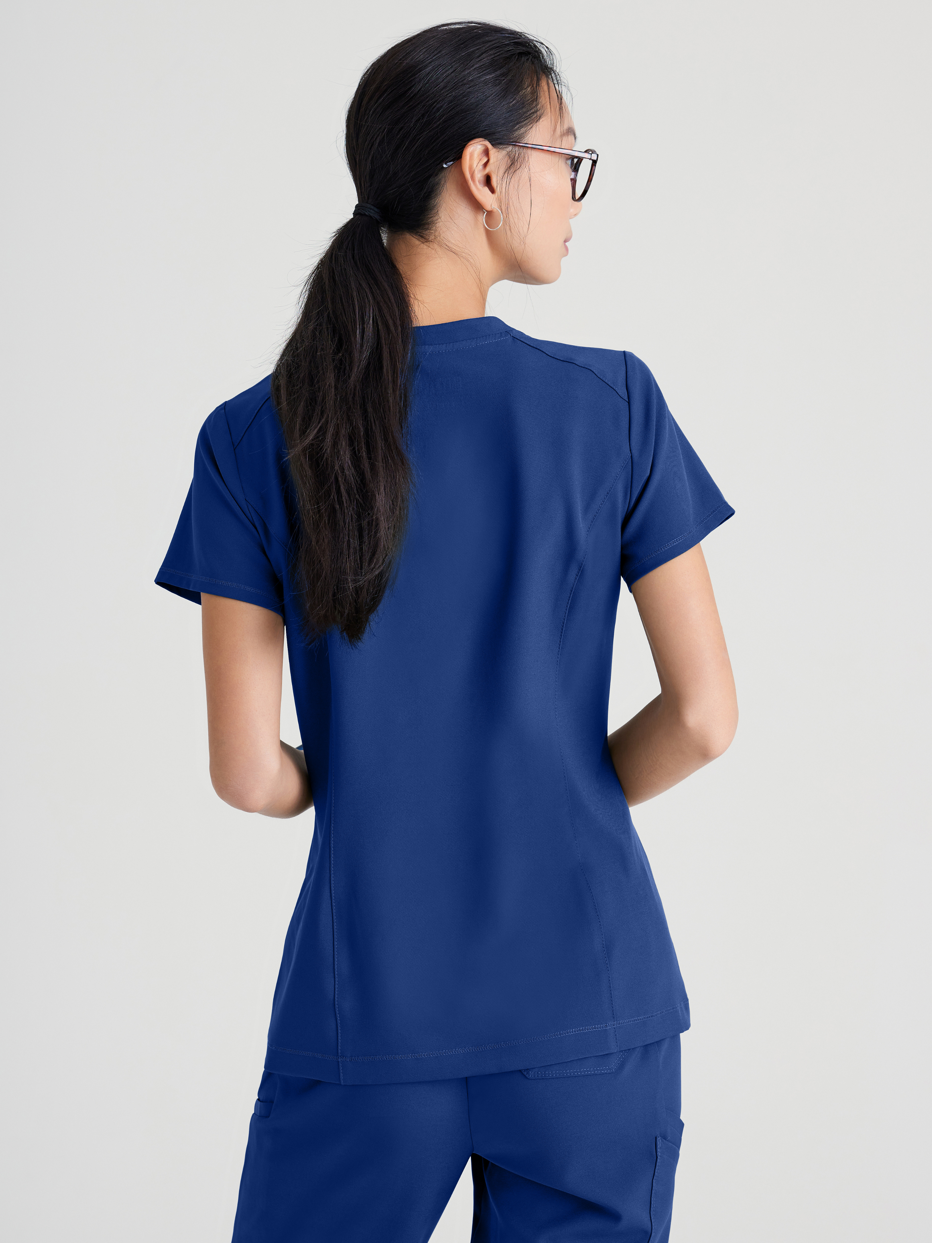 Sway 1-Pocket Banded V-Neck Ciclo® Scrub Top Grey's Anatomy™ by BARCO® Evolve