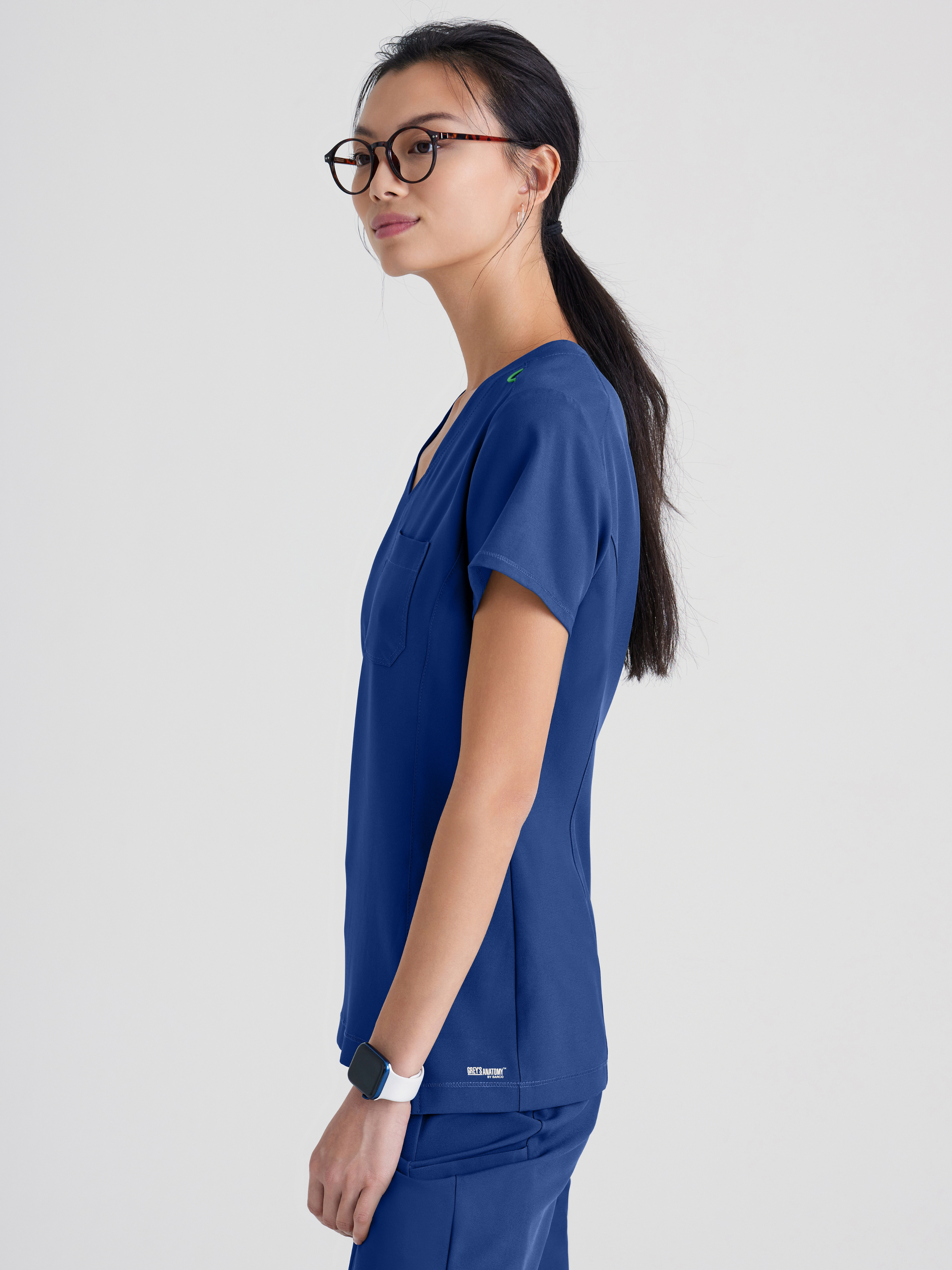 Sway 1-Pocket Banded V-Neck Ciclo® Scrub Top Grey's Anatomy™ by BARCO® Evolve