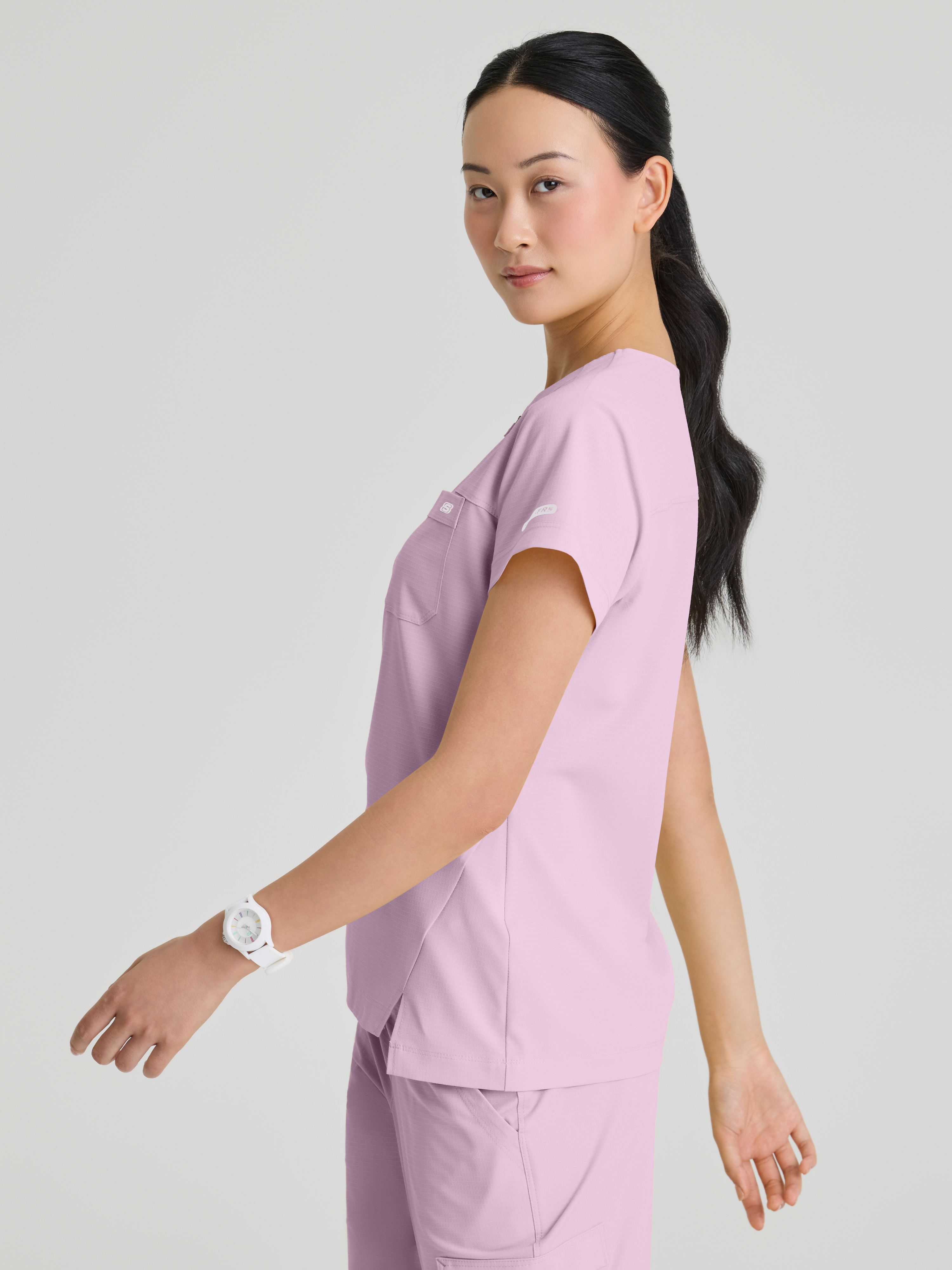 Trek 2-Pocket Rounded Neck Tuck-In Top Skechers™ by BARCO® Ripstop