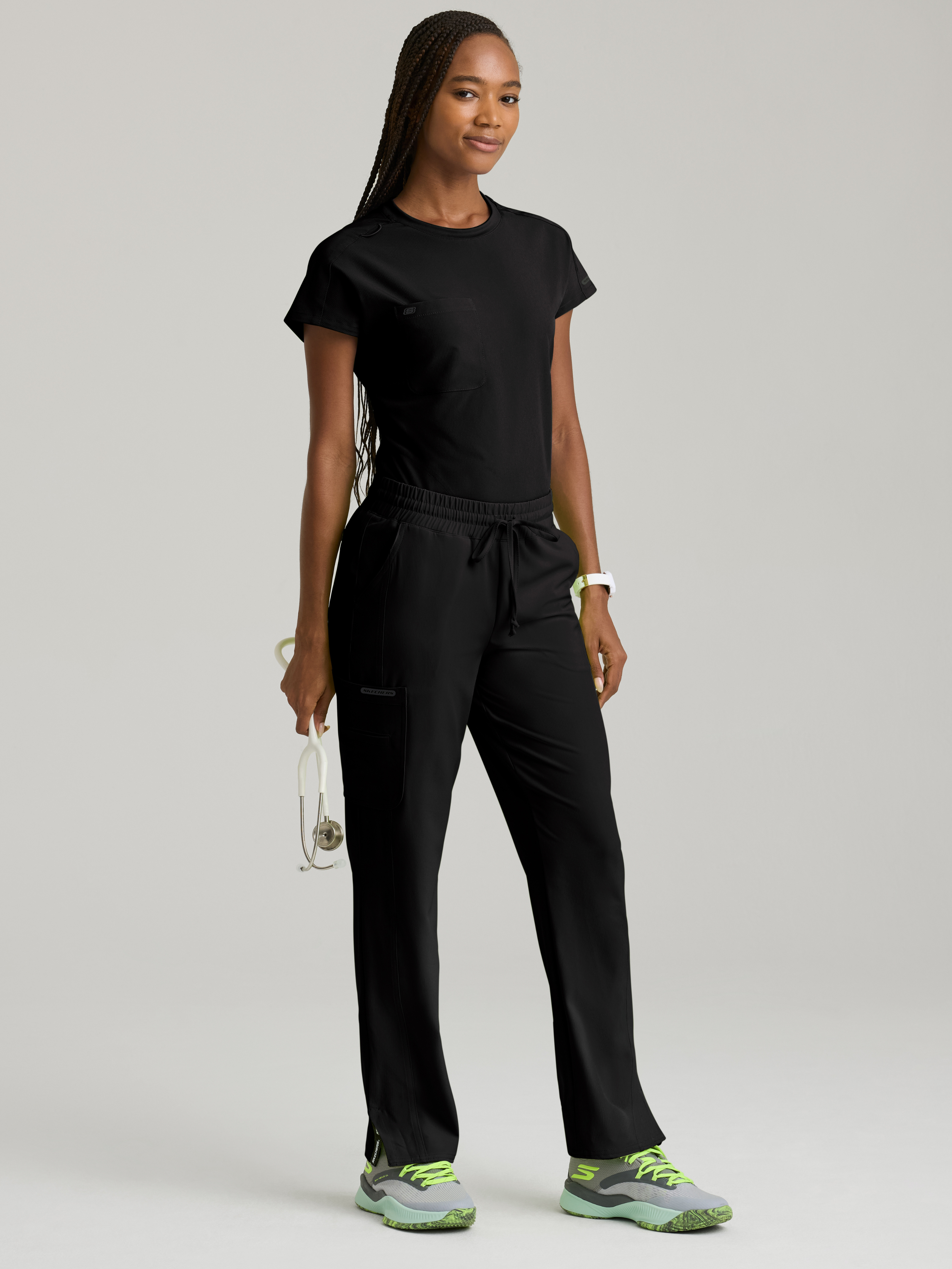 Fresh Women's 3-Pocket Crew Neck Dolman Sleeve Top Skechers™ by Barco
