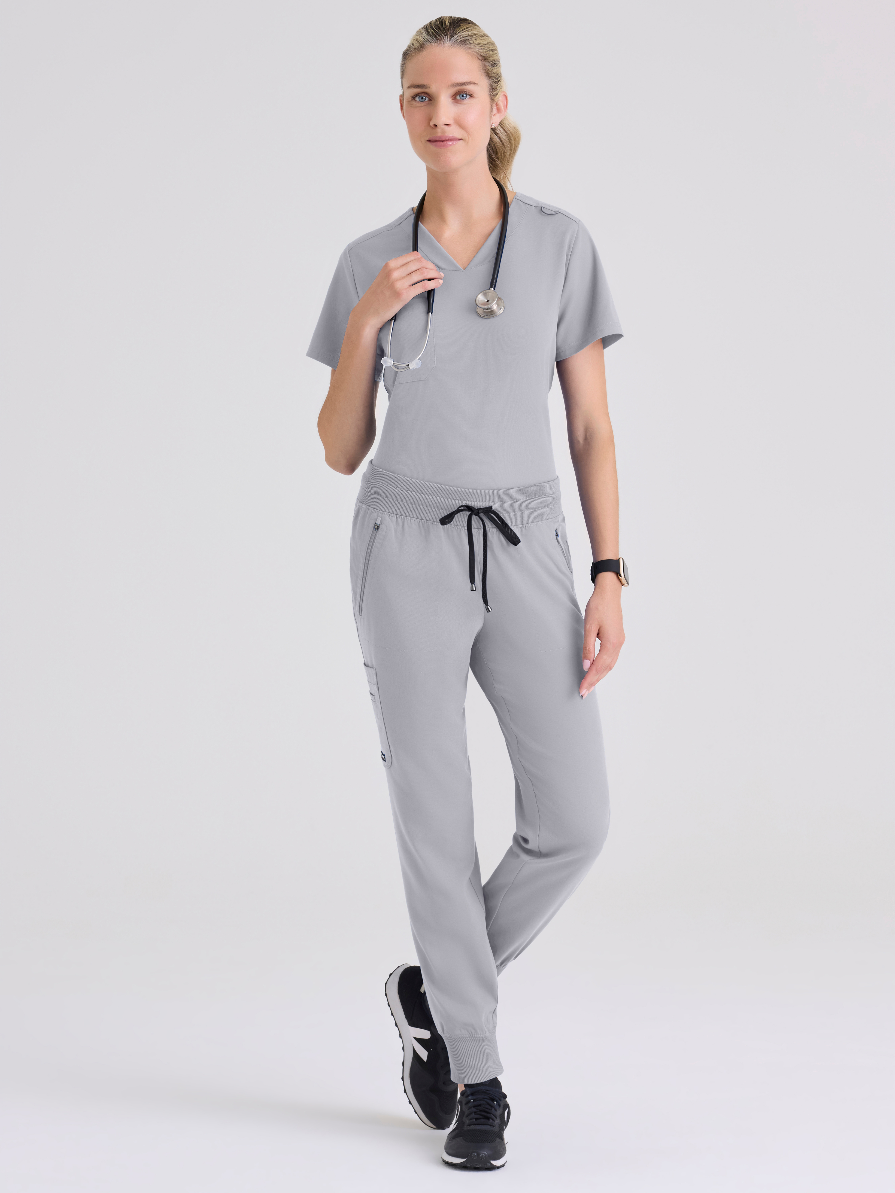 Bree 1-Pocket Tuck-In Scrub Top Grey's Anatomy™ by BARCO® Spandex Stretch