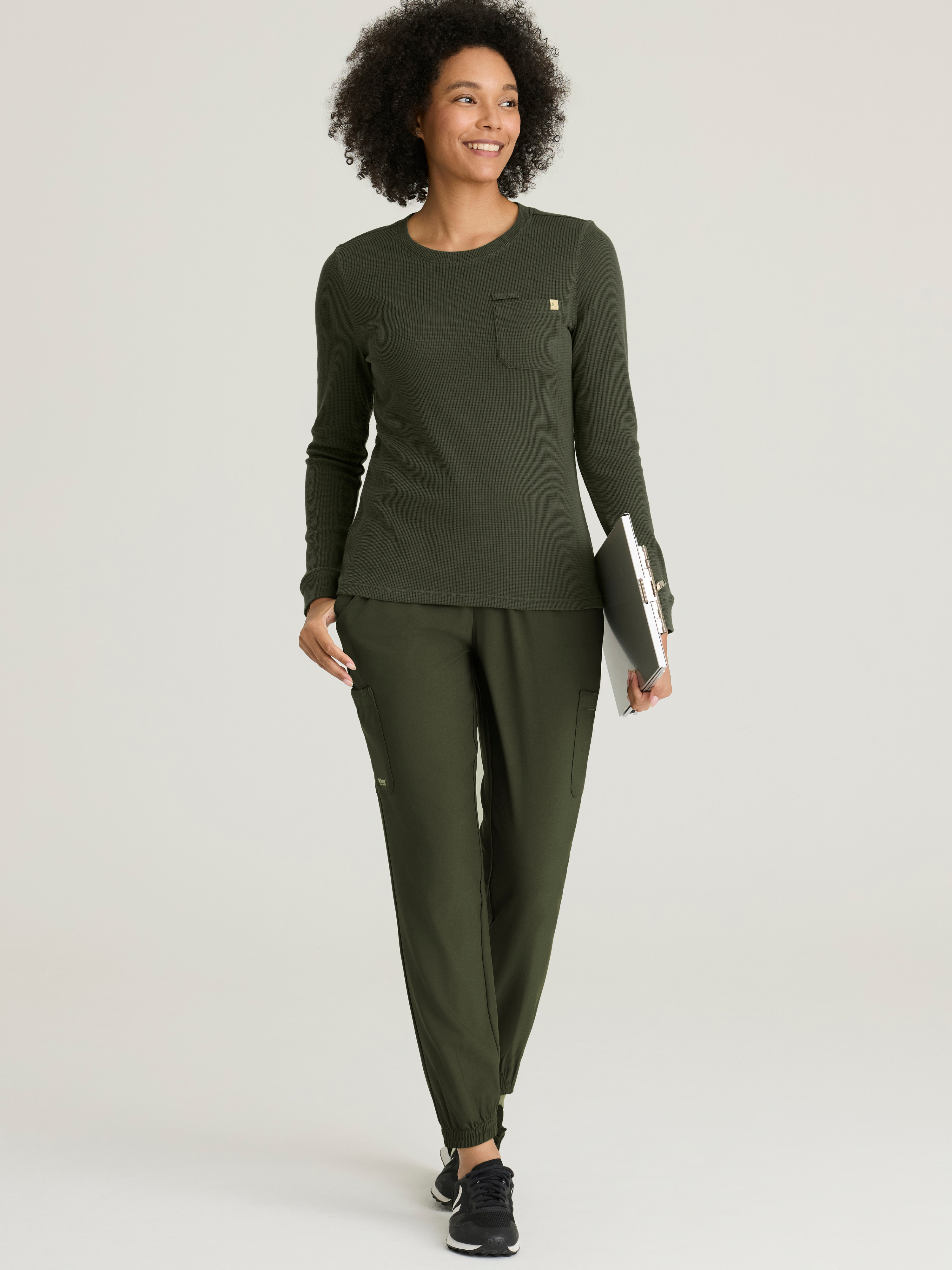 Wanderlust Waffle Knit Top Grey's Anatomy™ by BARCO® Evolve Stretch