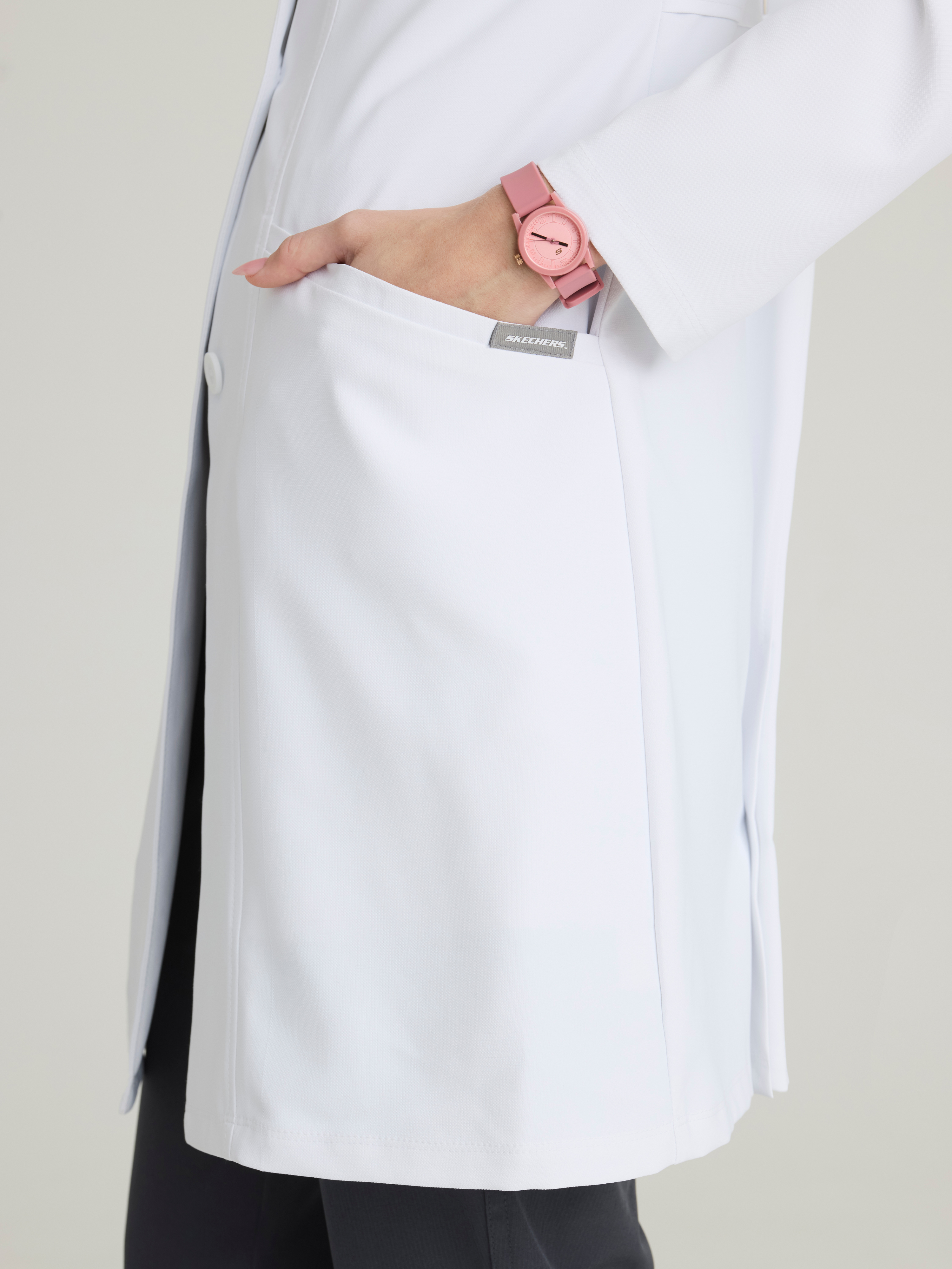 Flourish Women's 3 Pocket 36" 4-Button Lab Coat Skechers™ by BARCO®
