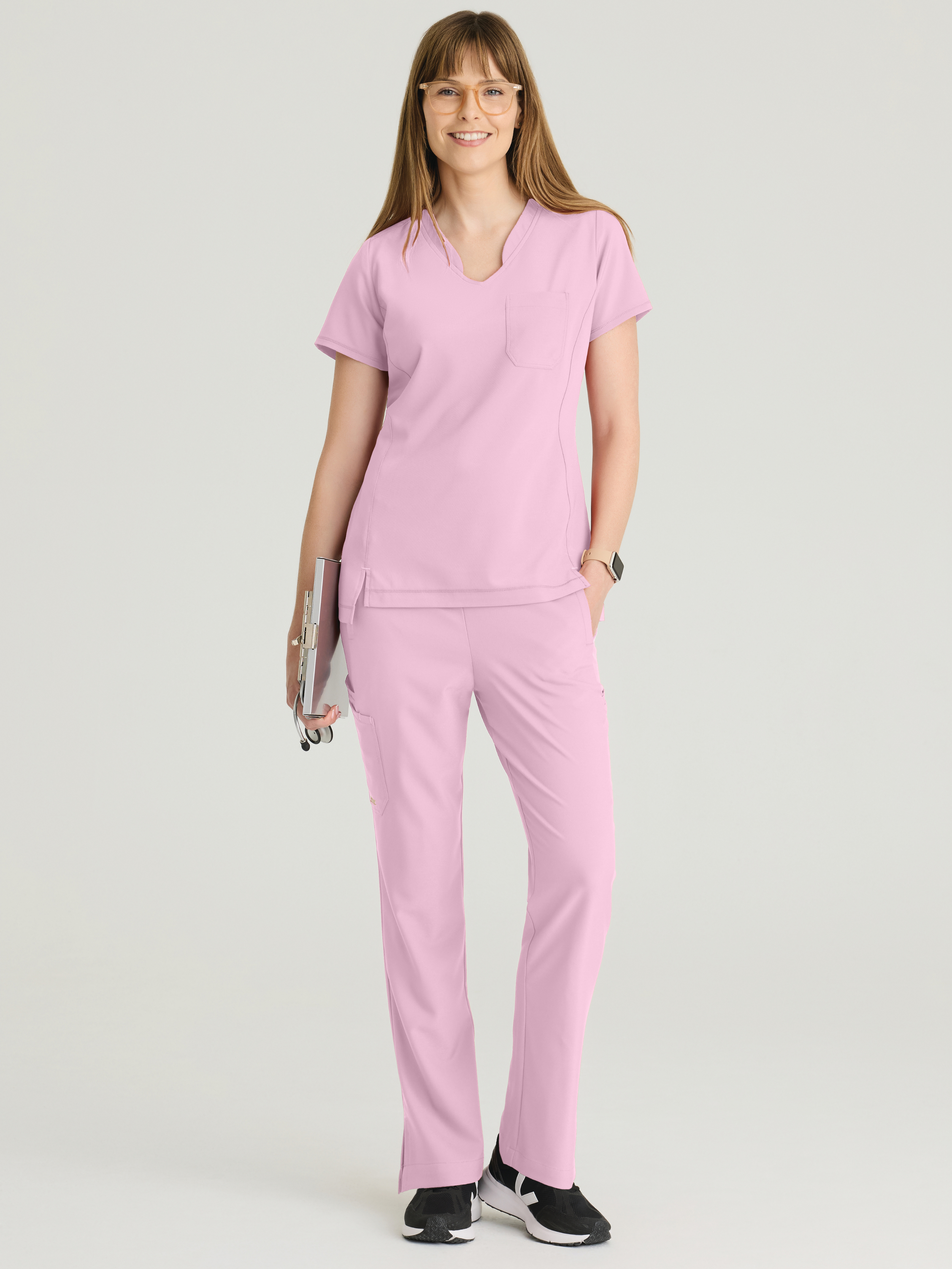 Sway 1-Pocket Banded V-Neck Ciclo® Scrub Top Grey's Anatomy™ by BARCO® Evolve
