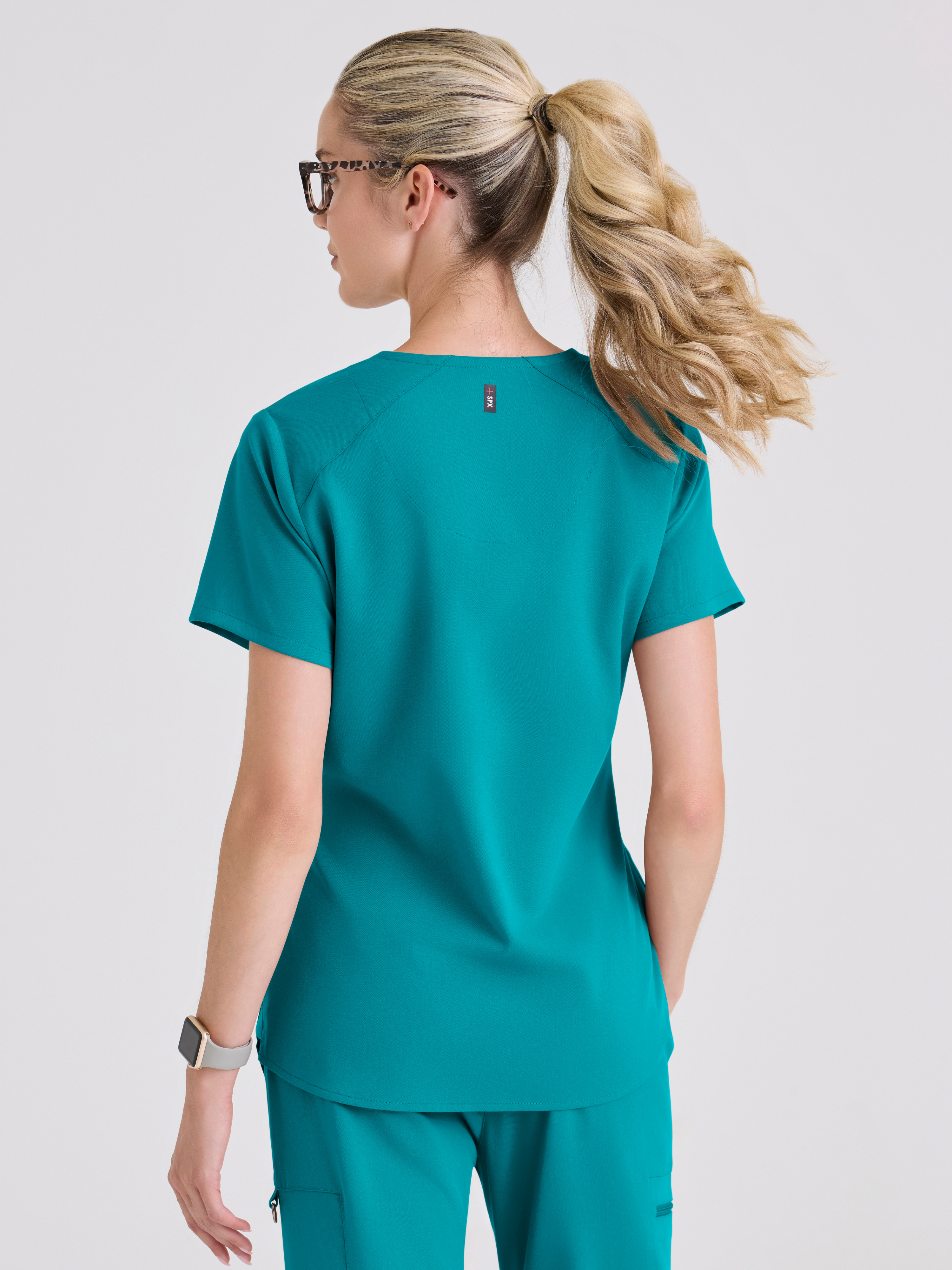 Emma 4-Pocket V-Neck Scrub Top Grey's Anatomy™ by BARCO® Spandex Stretch
