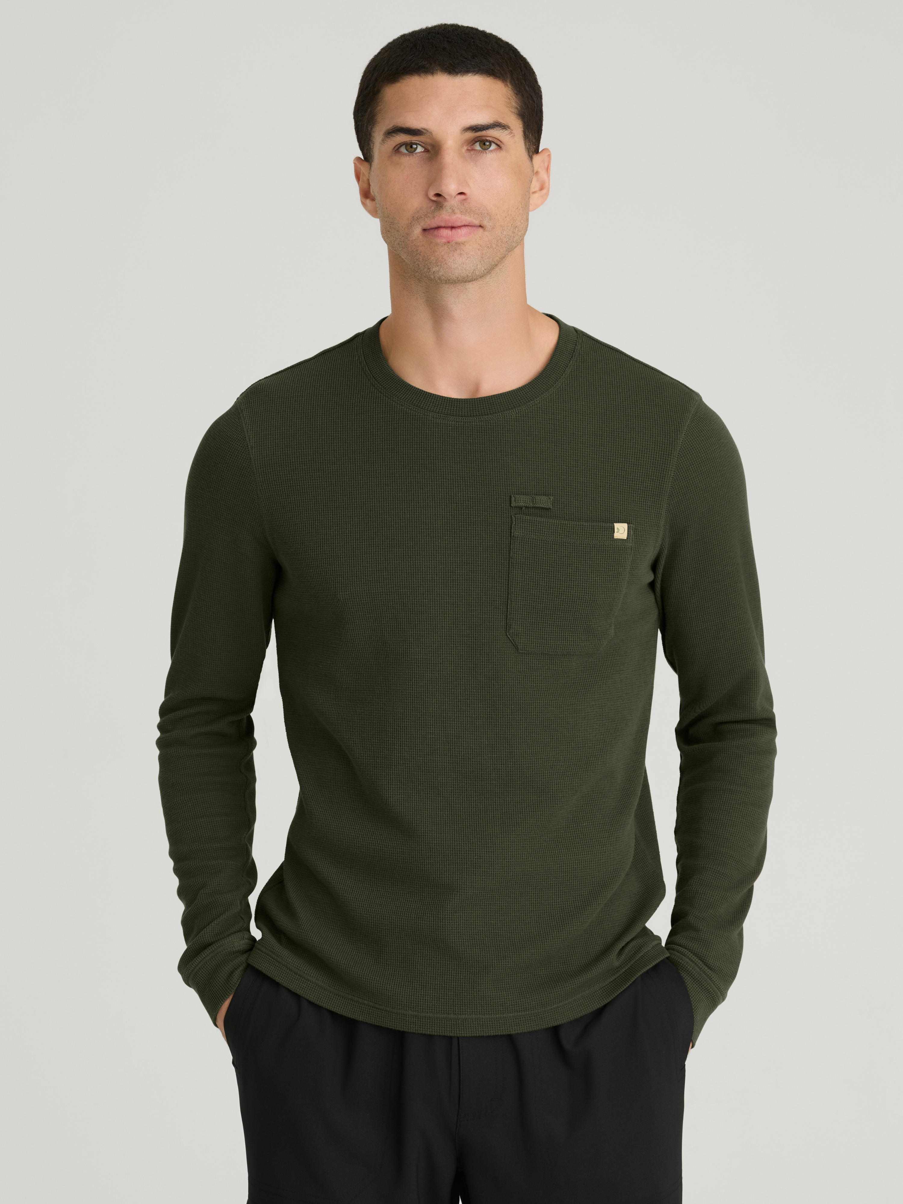 Nomad Men's Single Patch Pocket Long Sleeve Top Grey's Anatomy™ by BARCO® Evolve