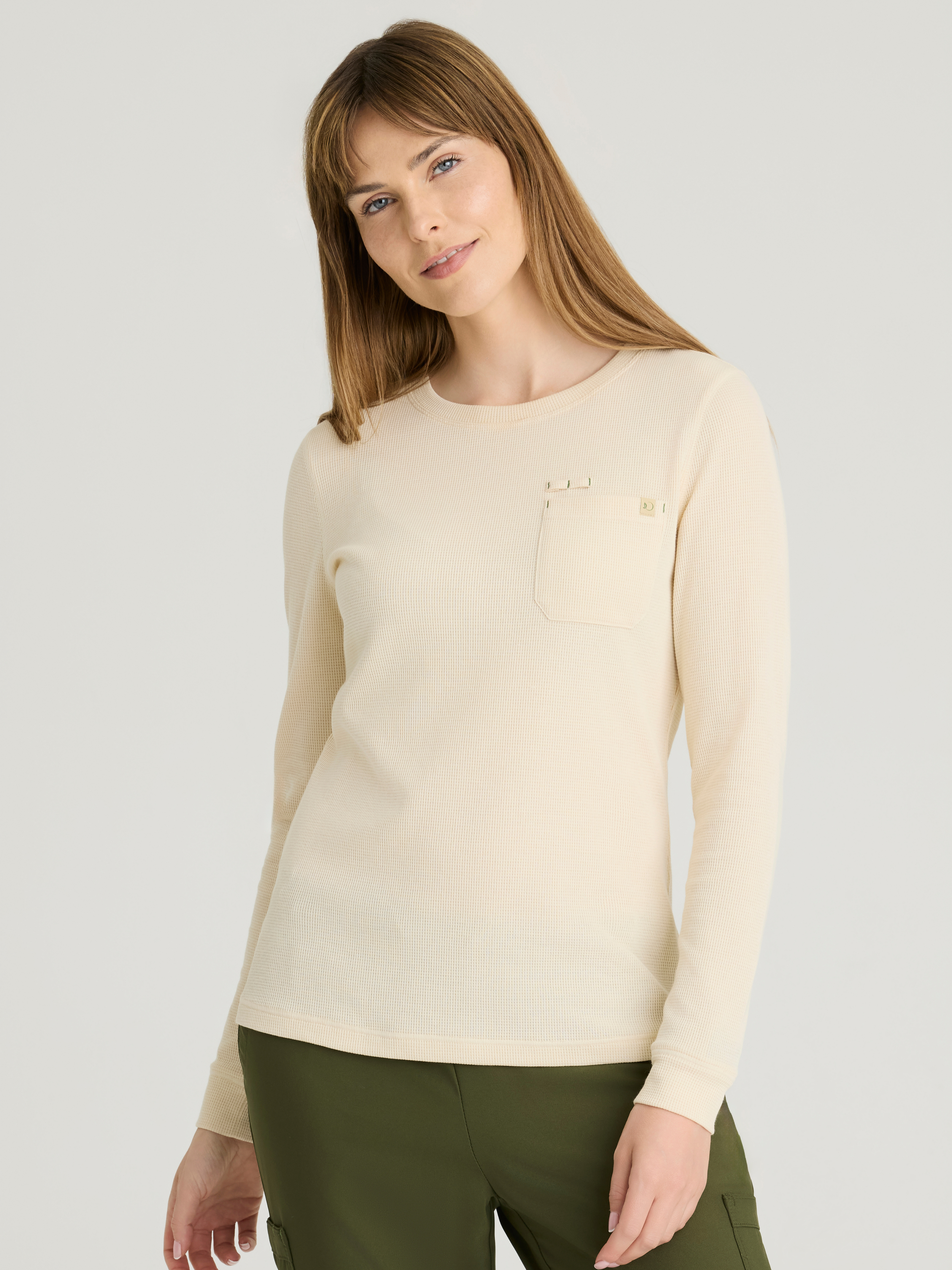 Wanderlust Waffle Knit Top Grey's Anatomy™ by BARCO® Evolve Stretch