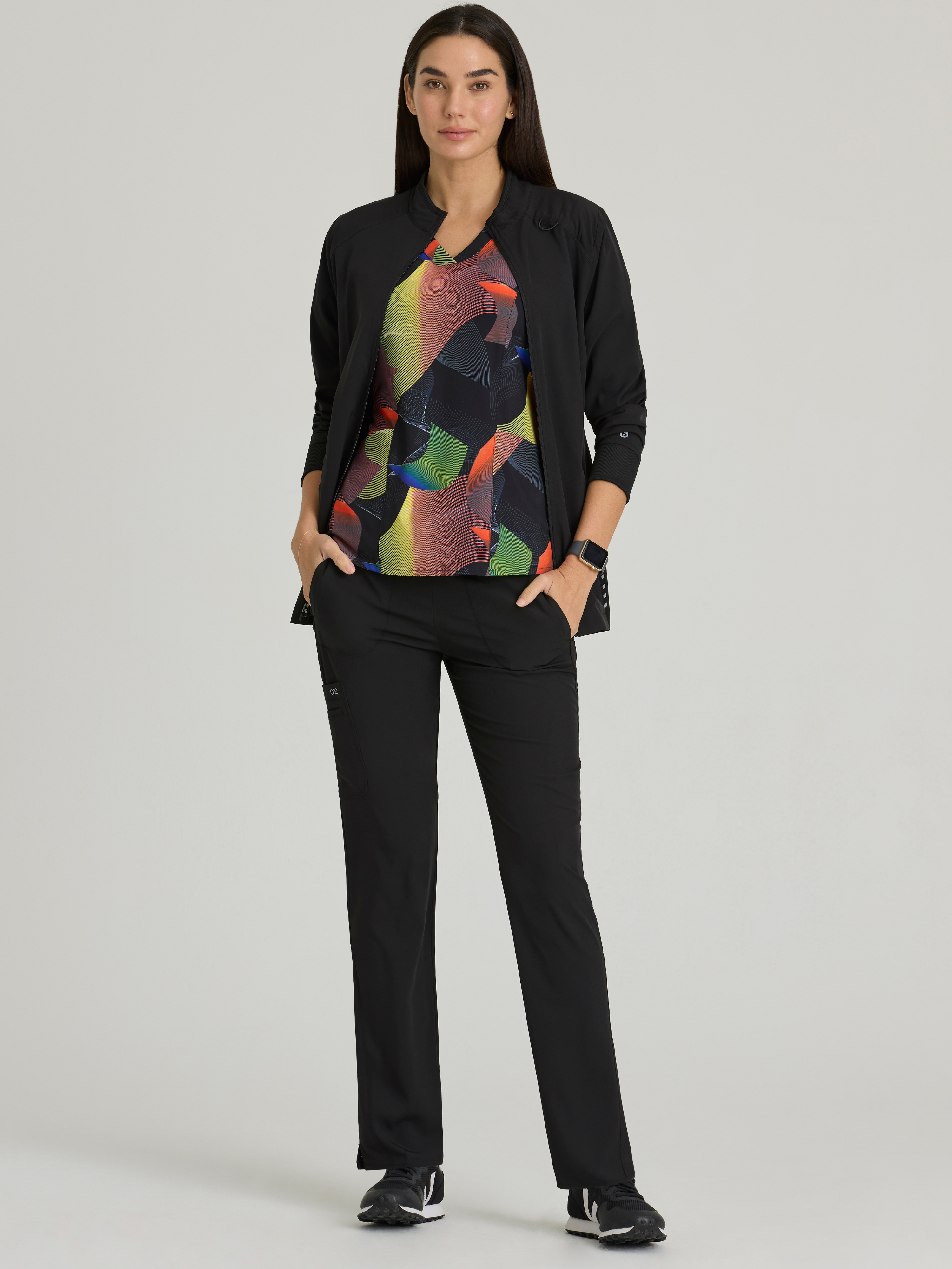 Venture 4-Pocket Banded Collar Warm-Up Scrub Jacket BARCO® One