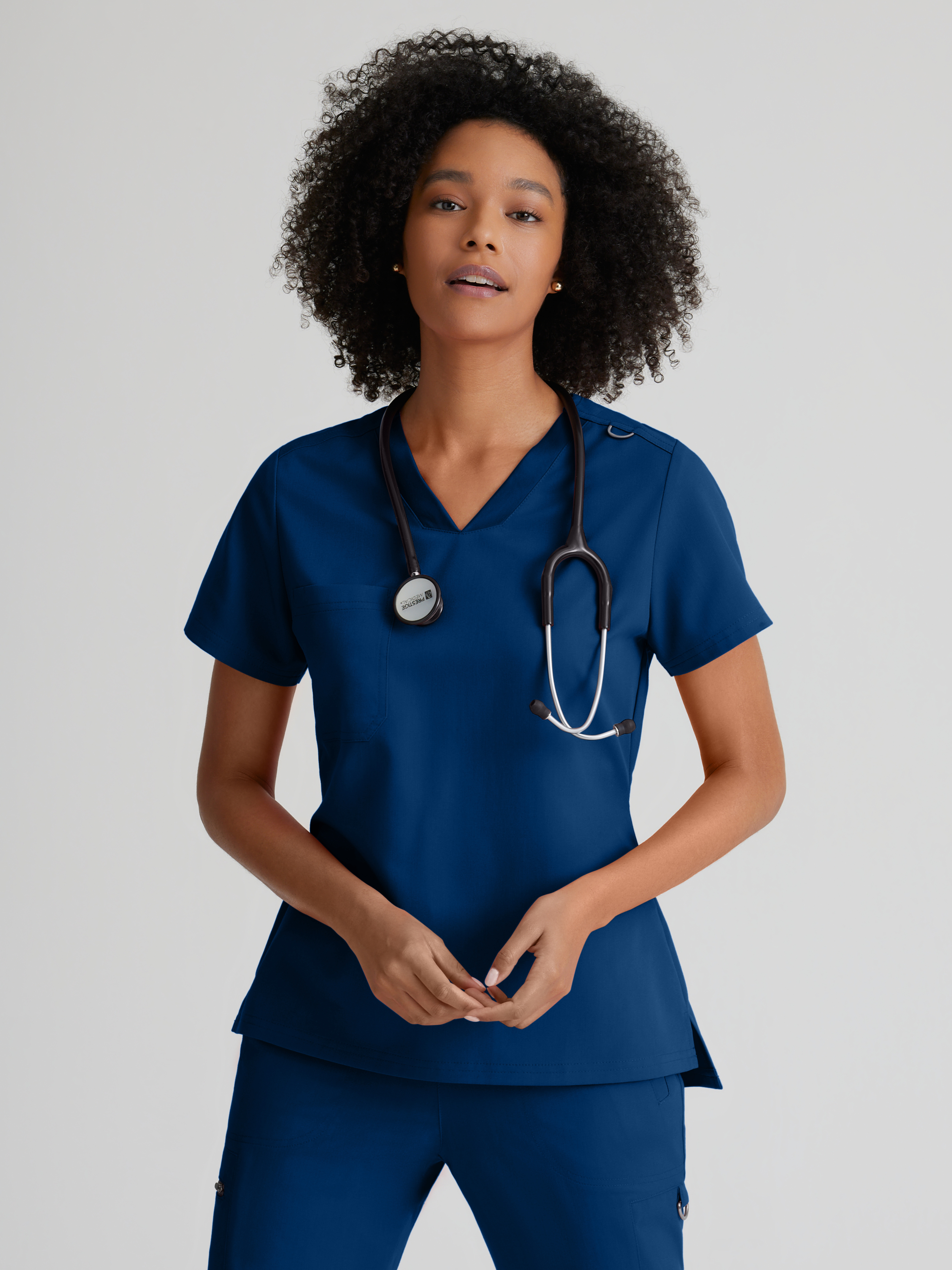 Bree 1-Pocket Tuck-In Scrub Top Grey's Anatomy™ by BARCO® Spandex Stretch