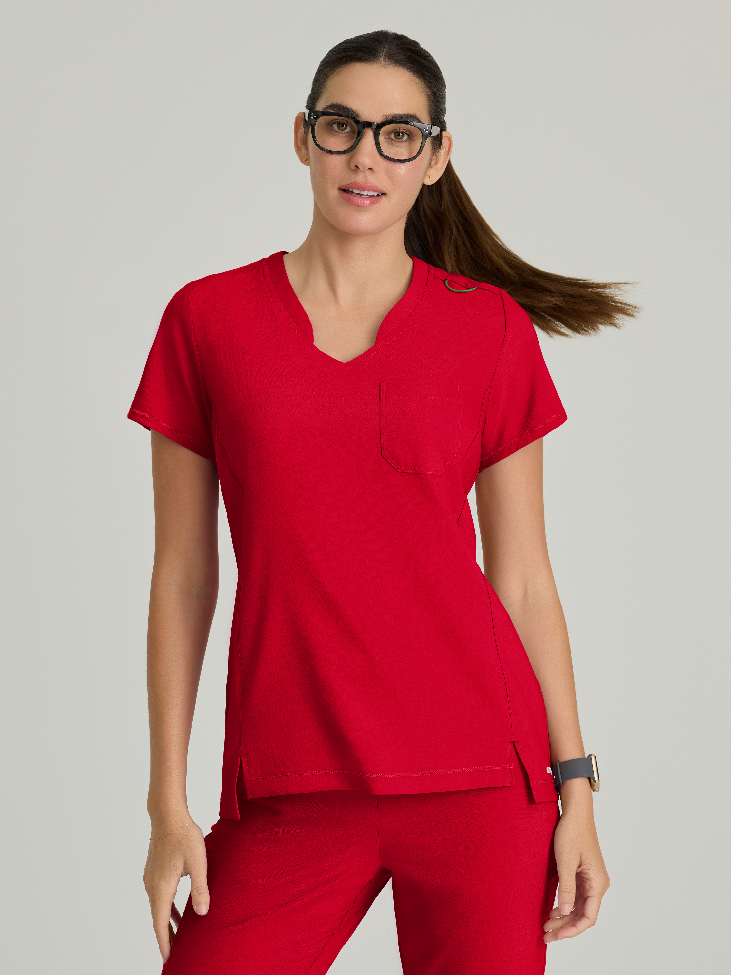 Sway 1-Pocket Banded V-Neck Ciclo® Scrub Top Grey's Anatomy™ by BARCO® Evolve