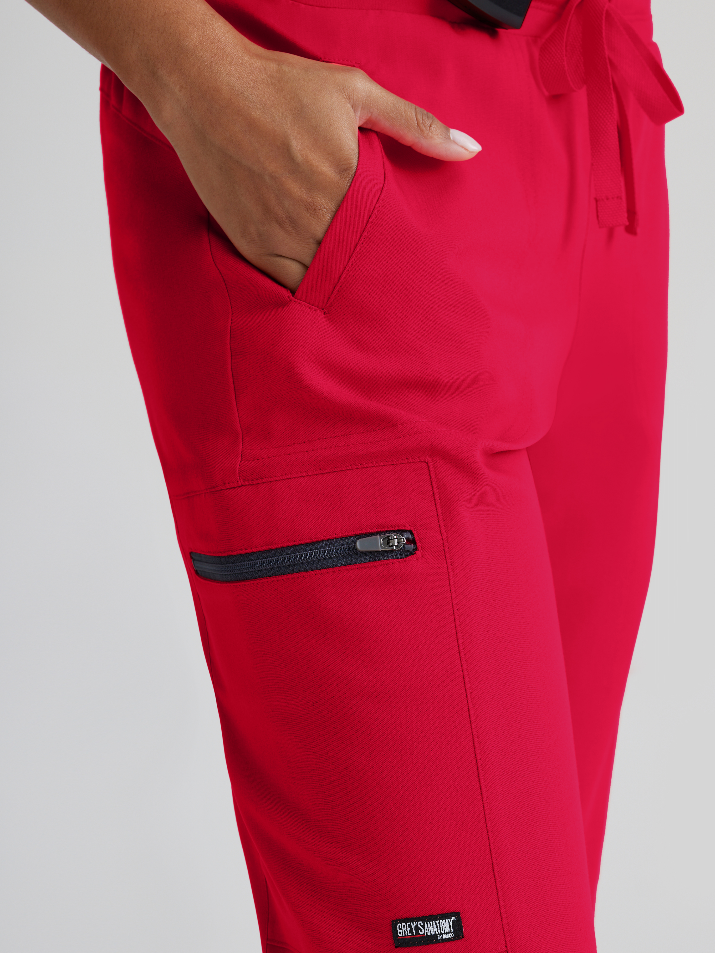 Kim 3-Pocket Mid-Rise Straight Leg Scrub Pant Grey's Anatomy™ by BARCO® Spandex Stretch