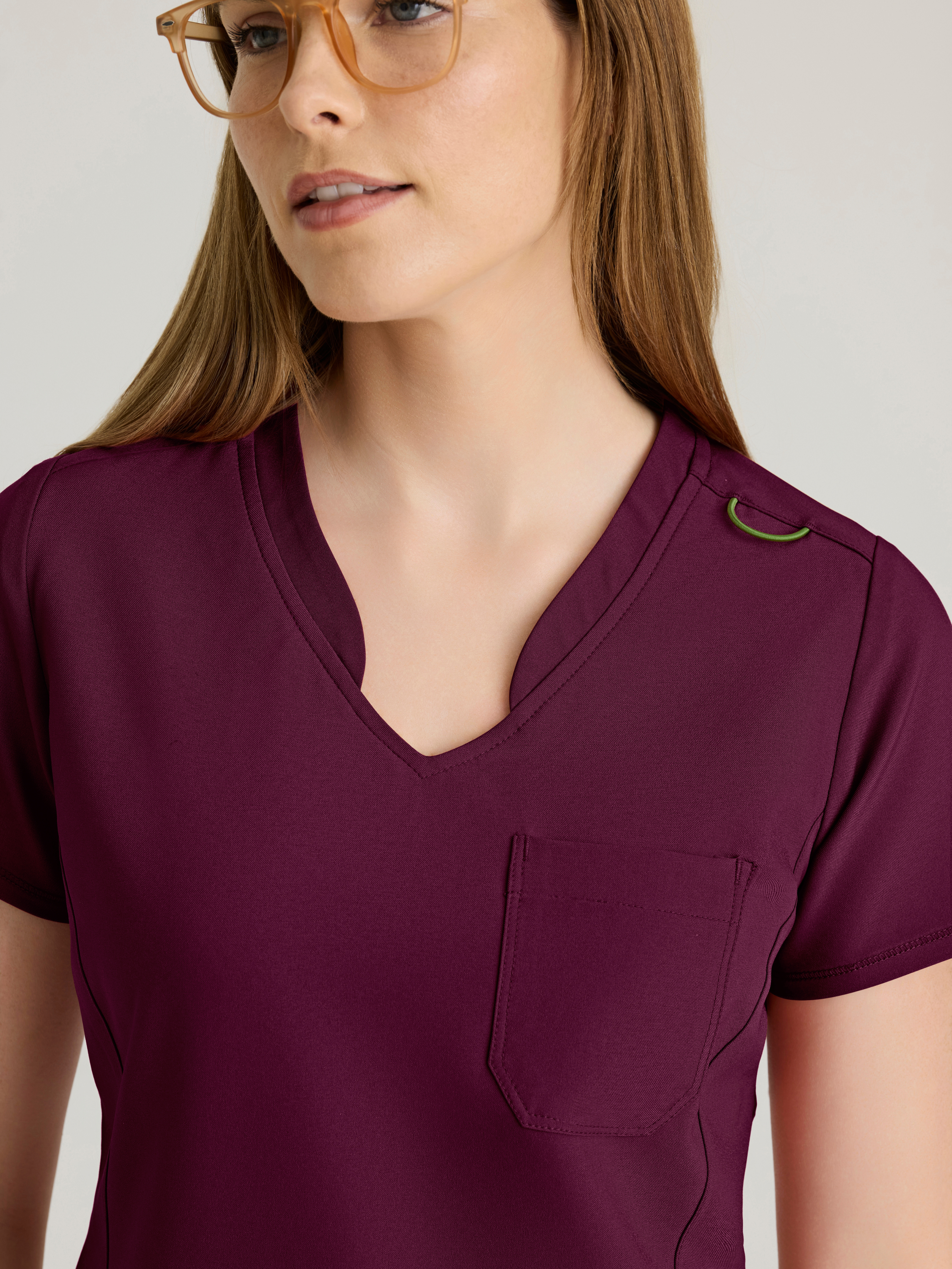 Sway 1-Pocket Banded V-Neck Ciclo® Scrub Top Grey's Anatomy™ by BARCO® Evolve