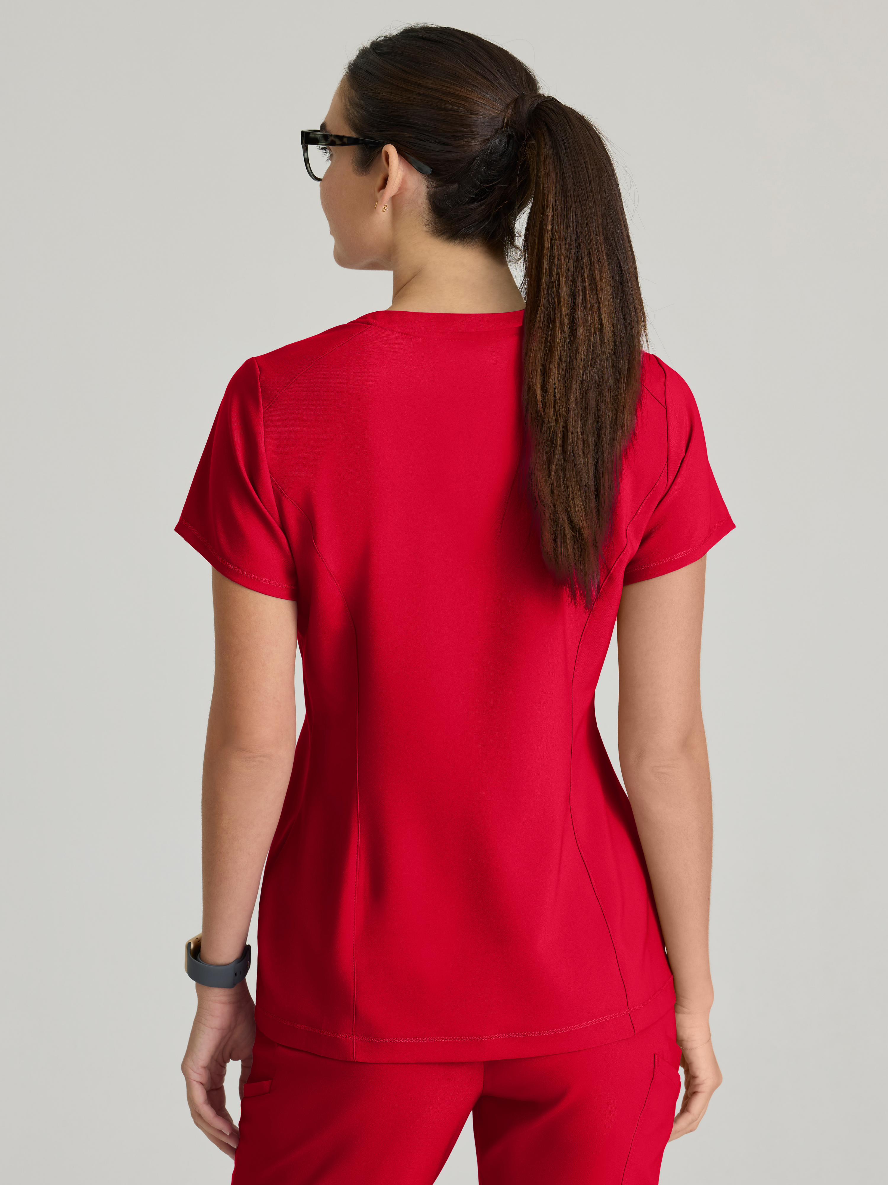 Sway 1-Pocket Banded V-Neck Ciclo® Scrub Top Grey's Anatomy™ by BARCO® Evolve