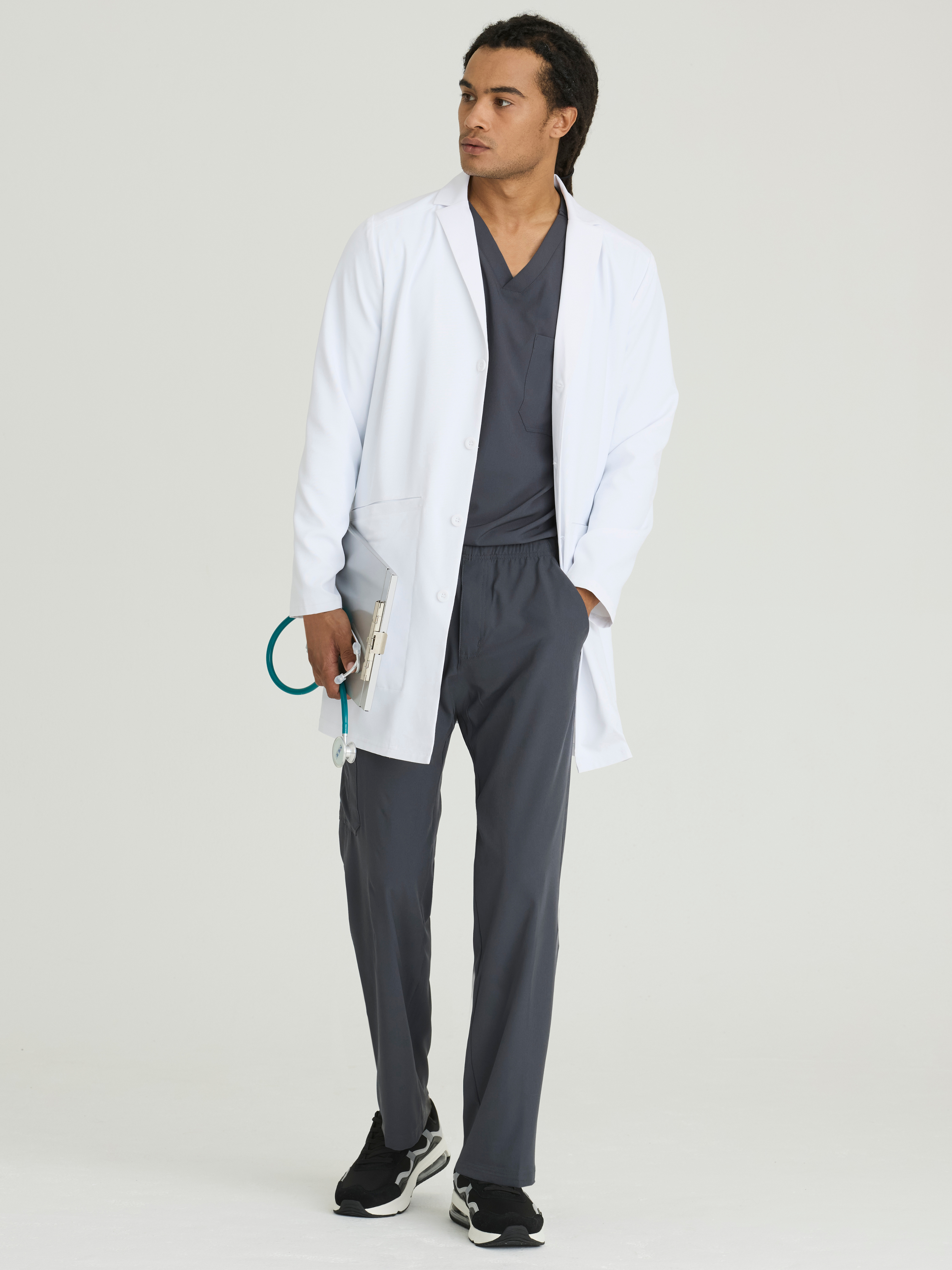 Emerge Men's 3 Pocket 36" 4-Button Lab Coat Skechers™ by BARCO®