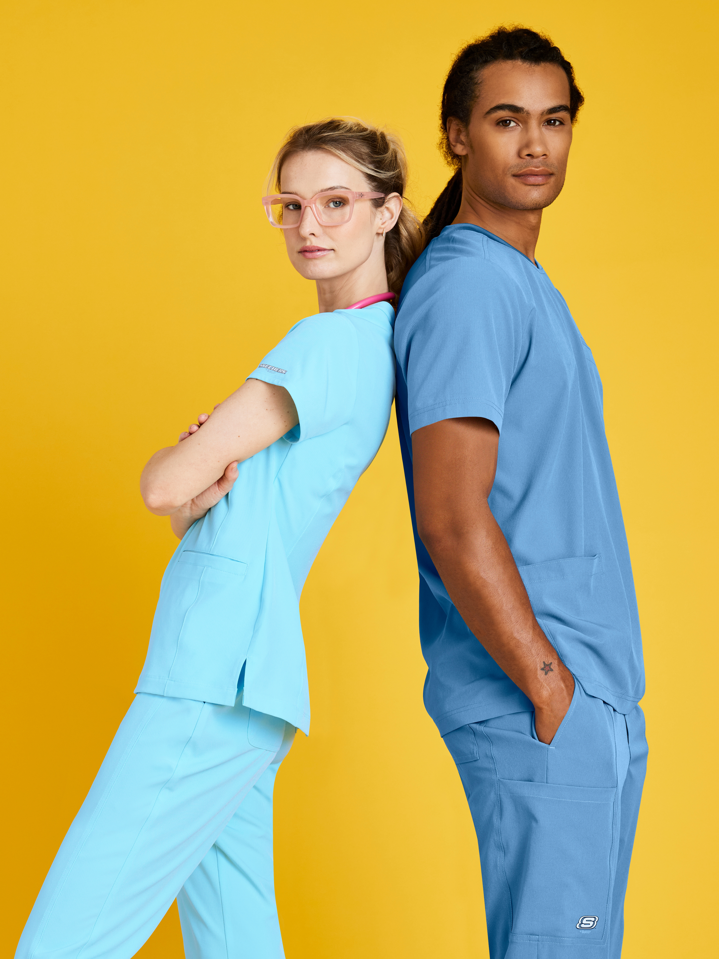 Thesis 3-Pocket Round Neck Scrub Top Skechers™ by BARCO®