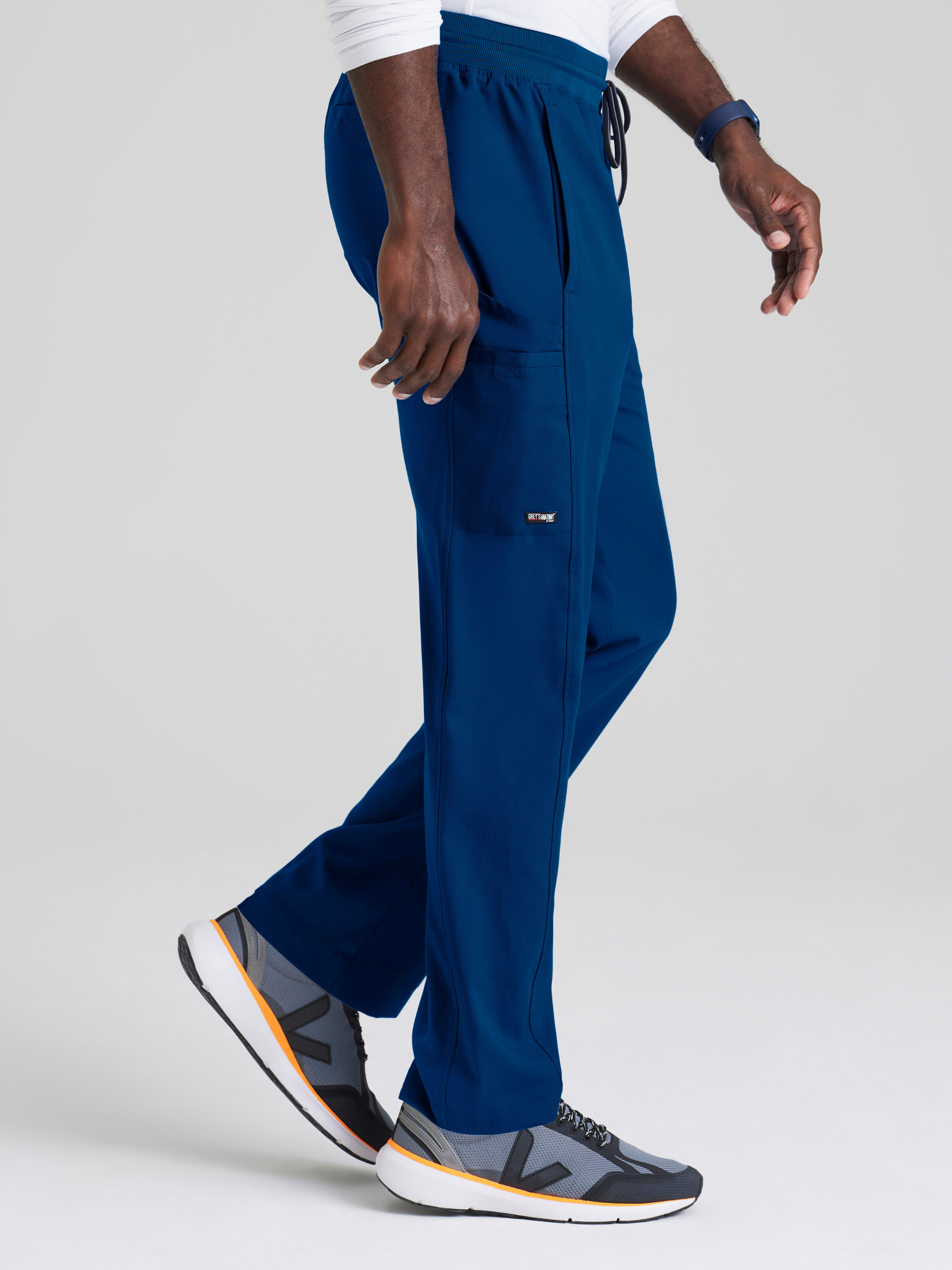 Hudson Straight Leg Drawcord Pant Grey's Anatomy™ by BARCO® Spandex Stretch