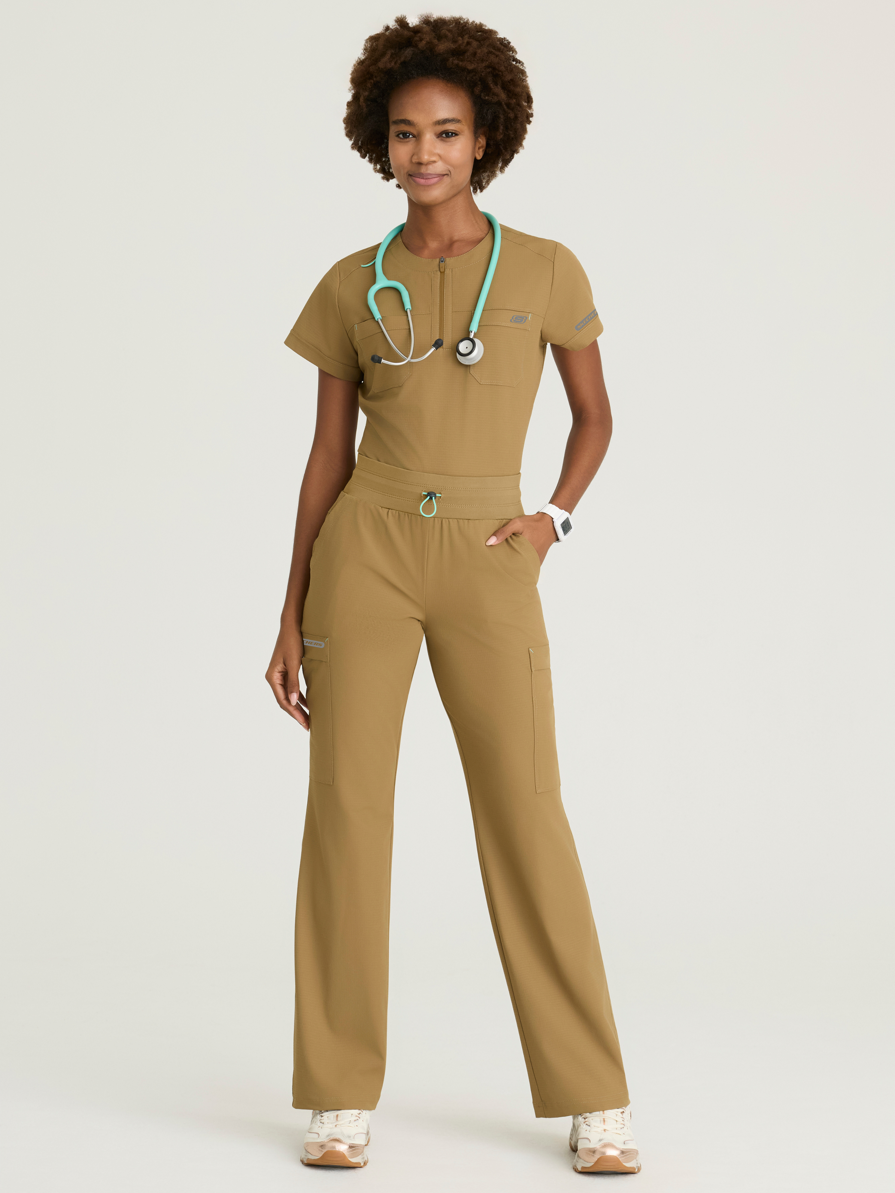 Trek 2-Pocket Rounded Neck Tuck-In Top Skechers™ by BARCO® Ripstop