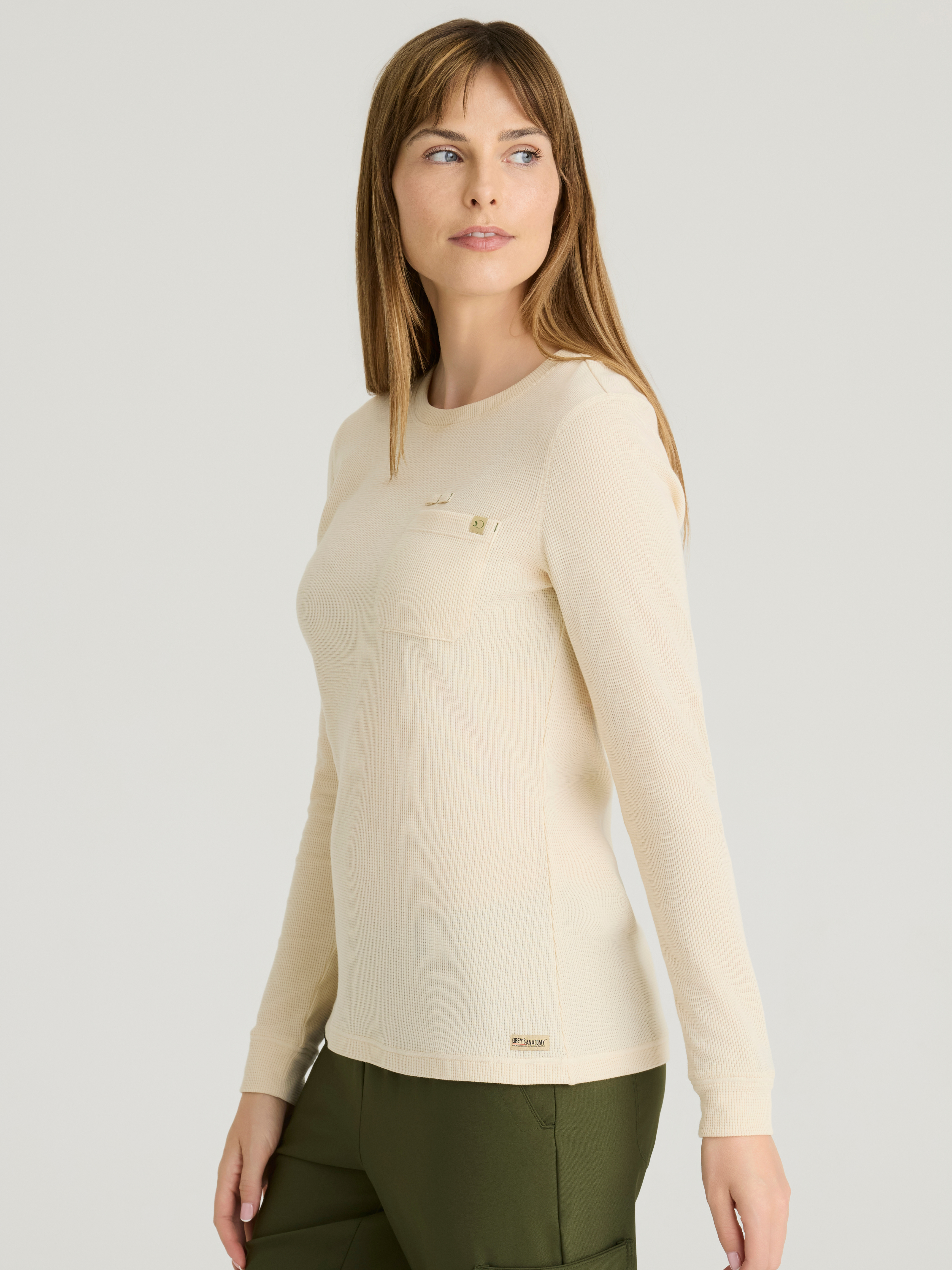 Wanderlust Waffle Knit Top Grey's Anatomy™ by BARCO® Evolve Stretch