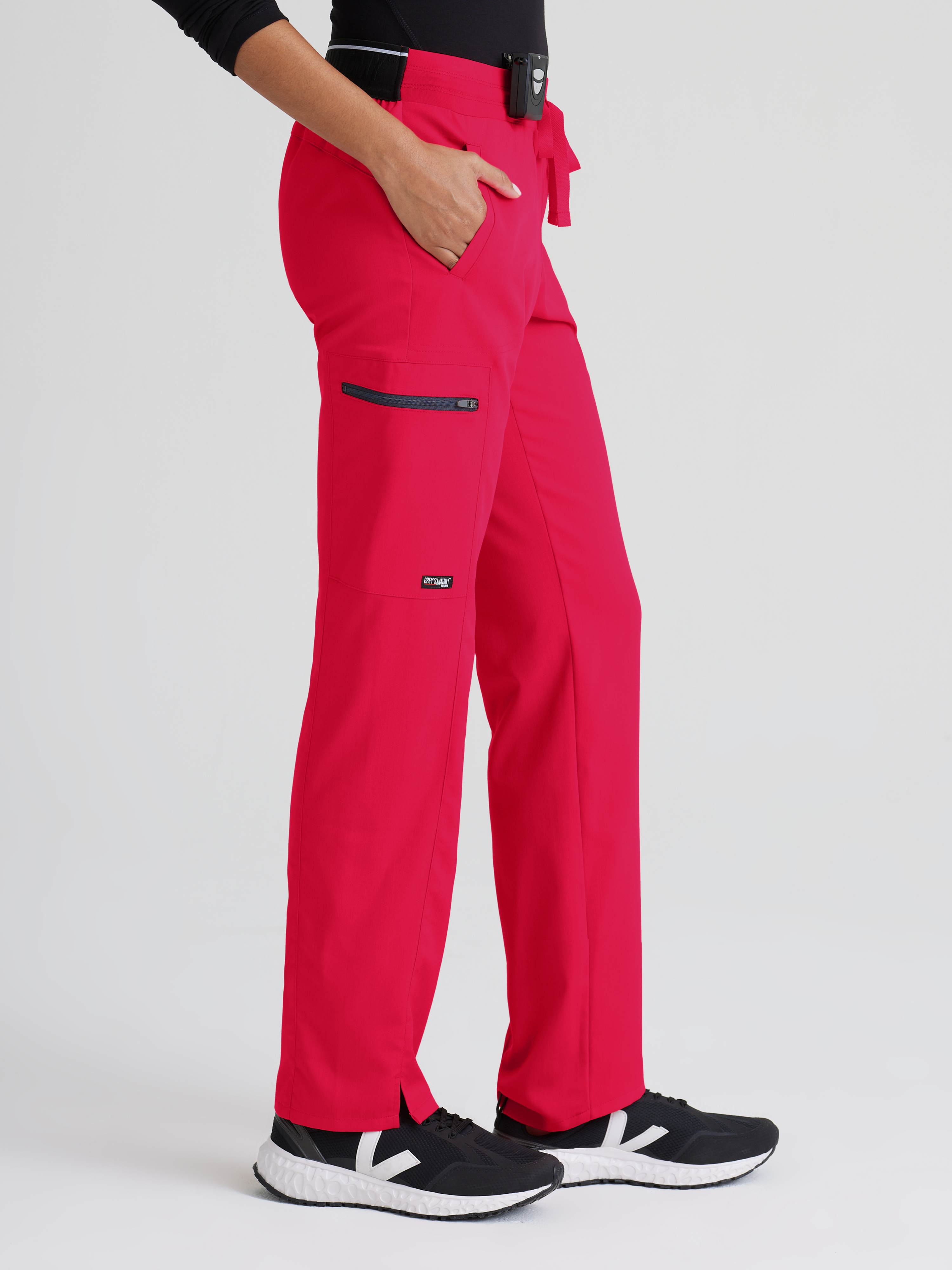 Kim 3-Pocket Mid-Rise Straight Leg Scrub Pant Grey's Anatomy™ by BARCO® Spandex Stretch