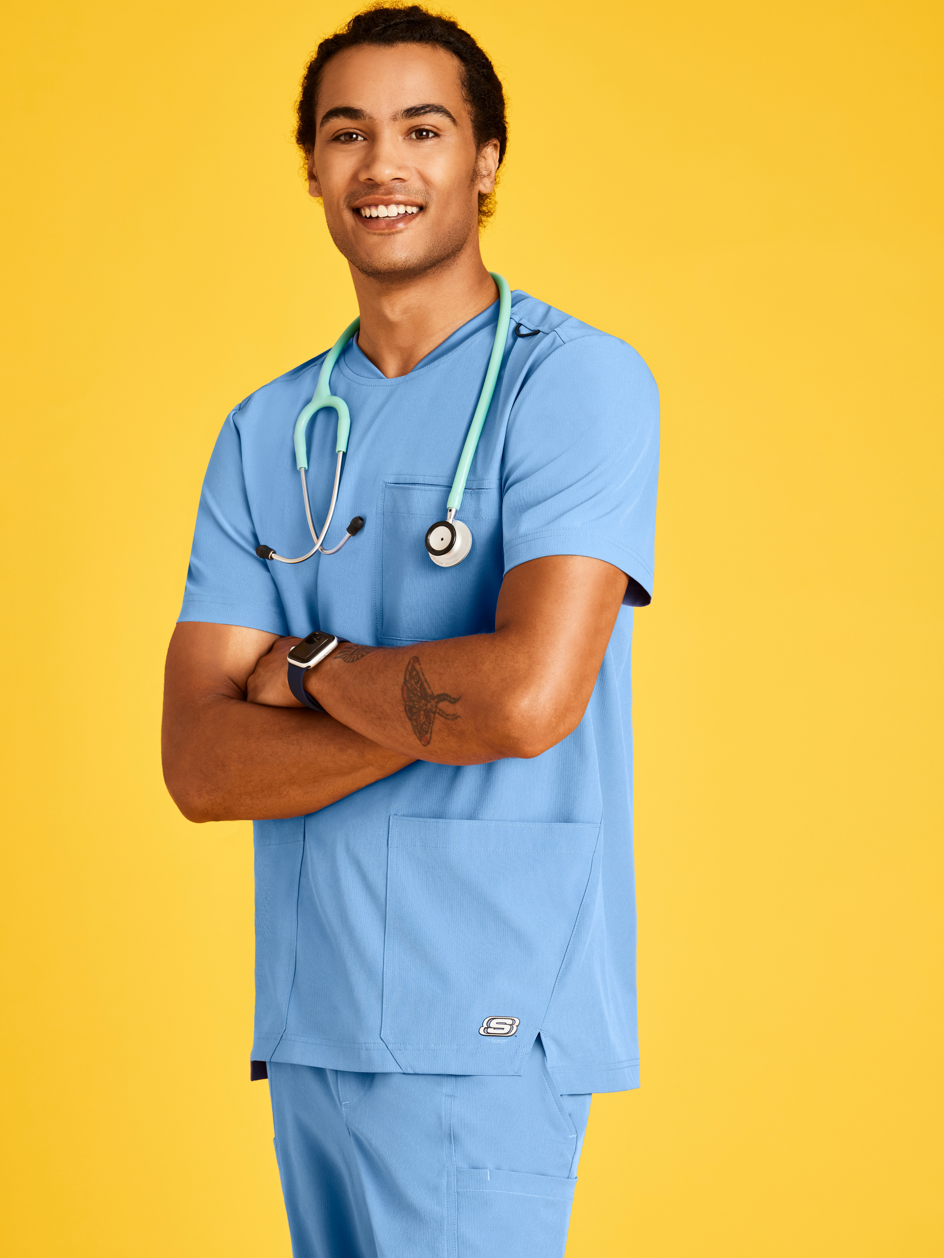 Thesis 3-Pocket Round Neck Scrub Top Skechers™ by BARCO®