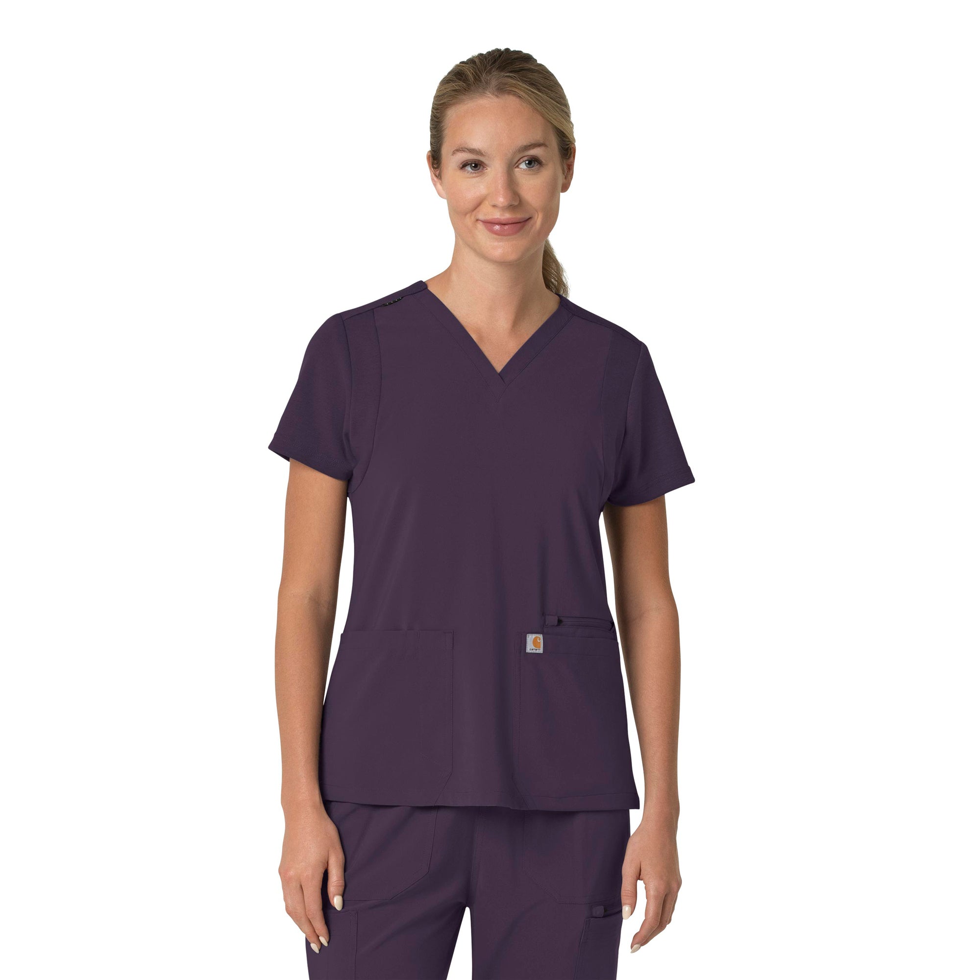 Carhartt Force Cross-Flex Women's Flex Panel V-Neck Scrub Top