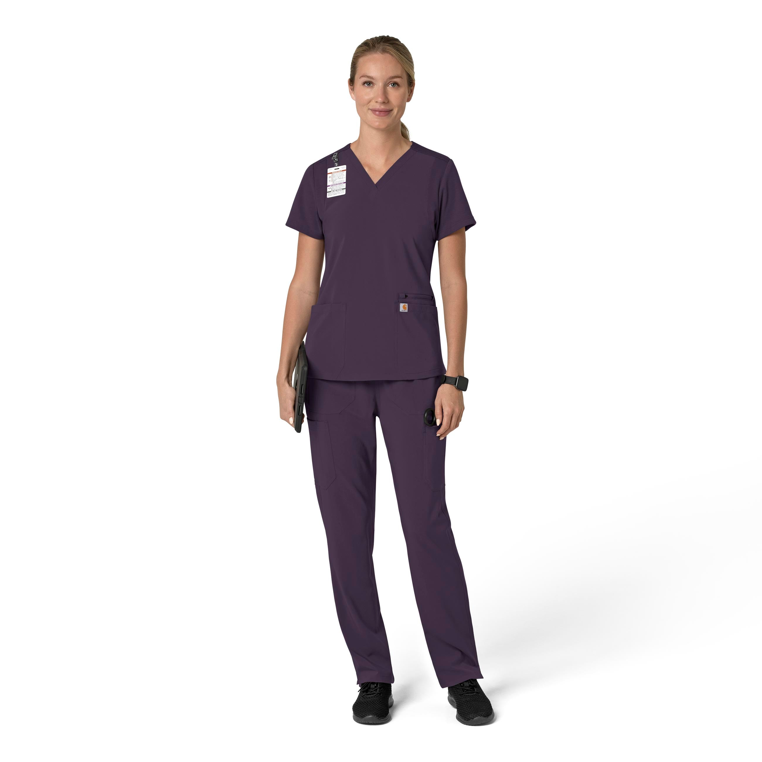 Carhartt Force Cross-Flex Women's Flex Panel V-Neck Scrub Top