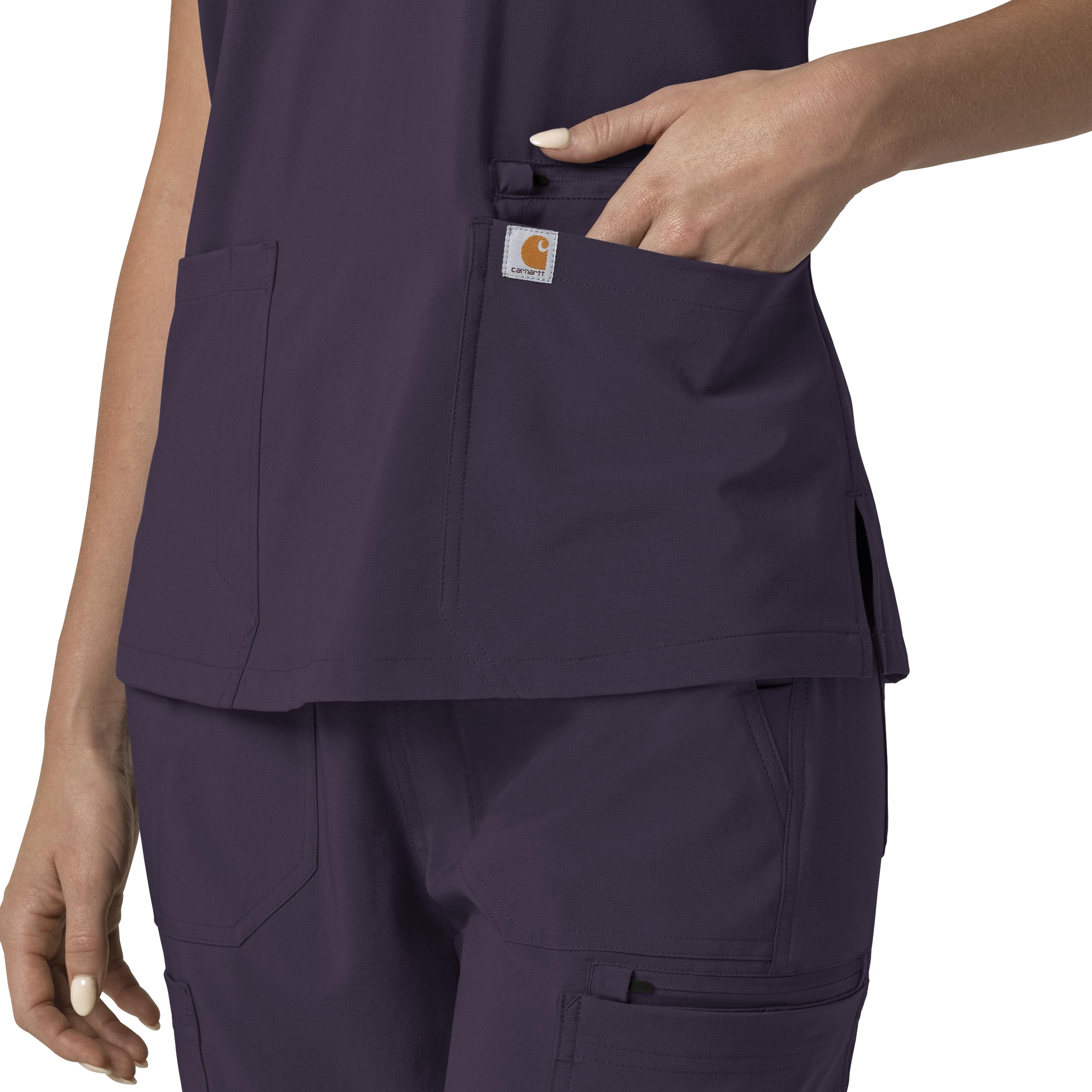 Carhartt Force Cross-Flex Women's Flex Panel V-Neck Scrub Top