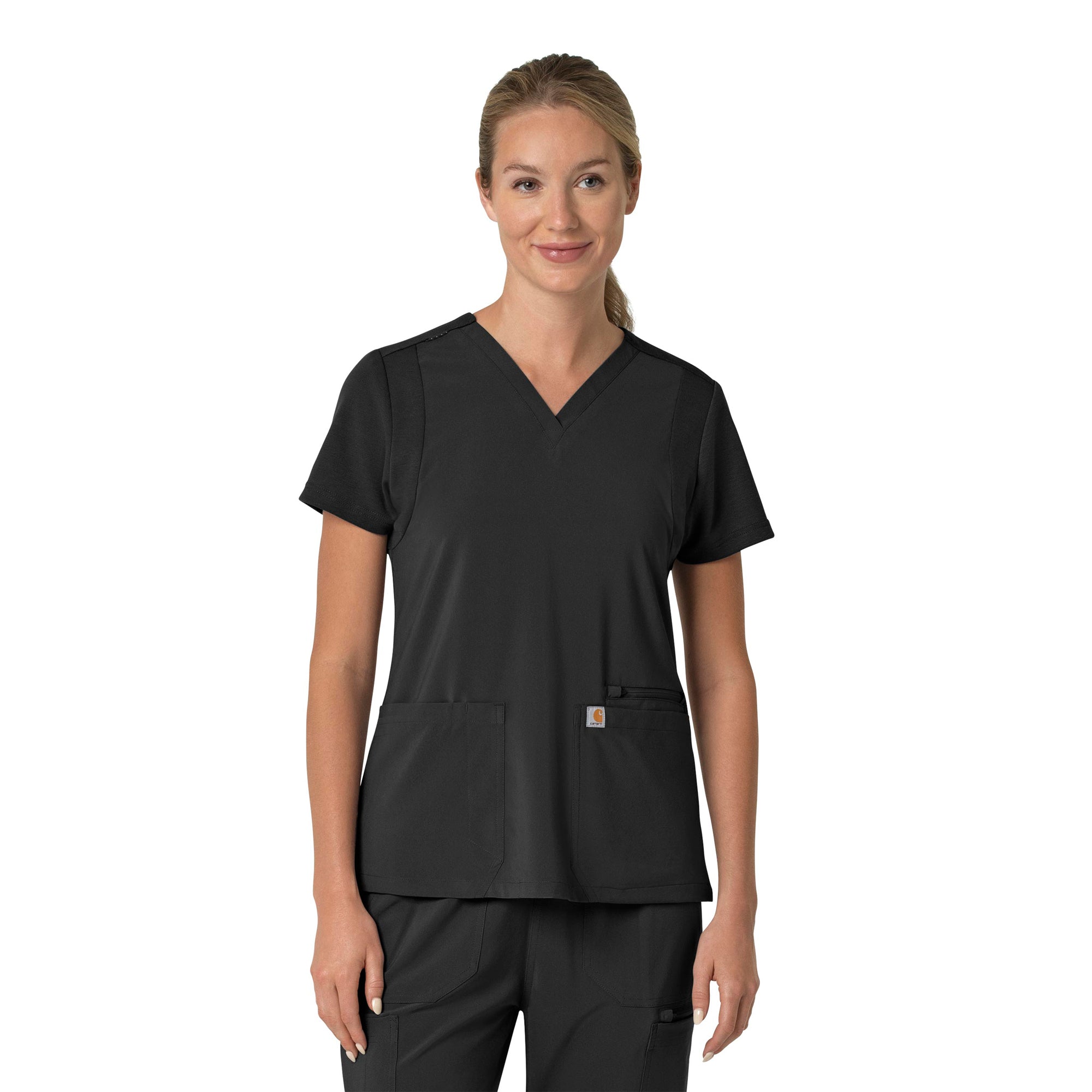 Carhartt Force Cross-Flex Women's Flex Panel V-Neck Scrub Top