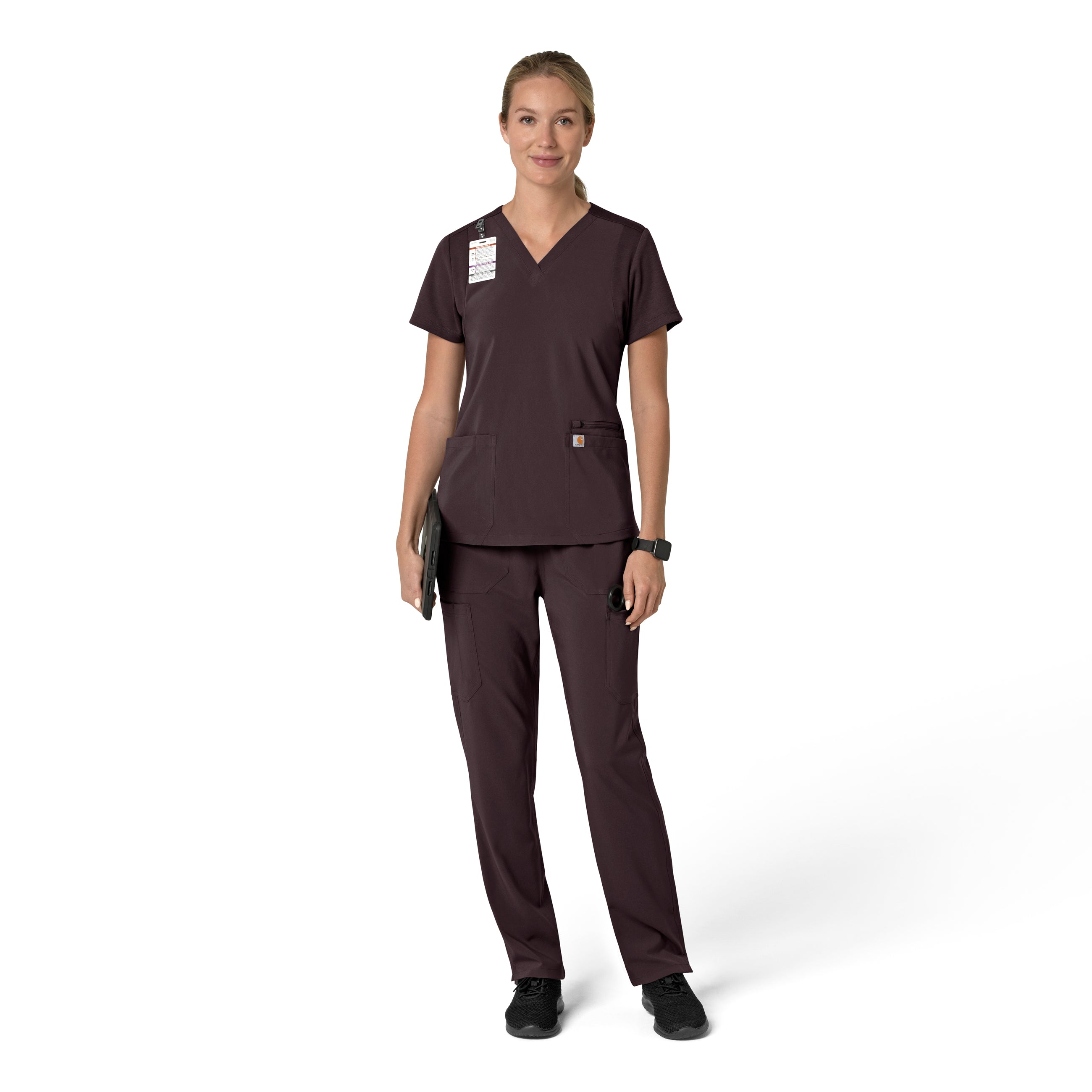 Carhartt Force Cross-Flex Women's Flex Panel V-Neck Scrub Top