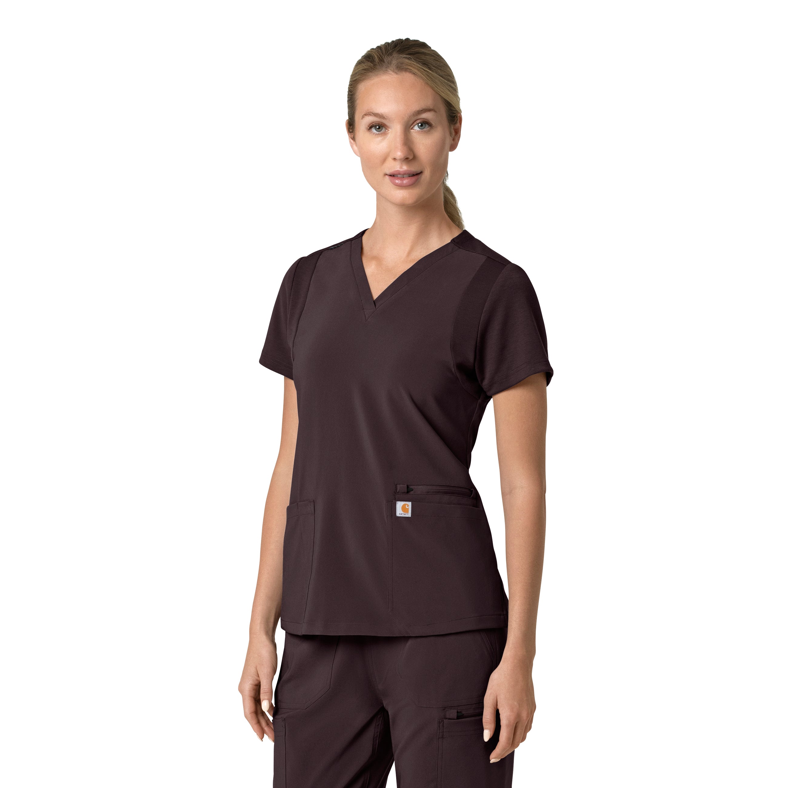 Carhartt Force Cross-Flex Women's Flex Panel V-Neck Scrub Top