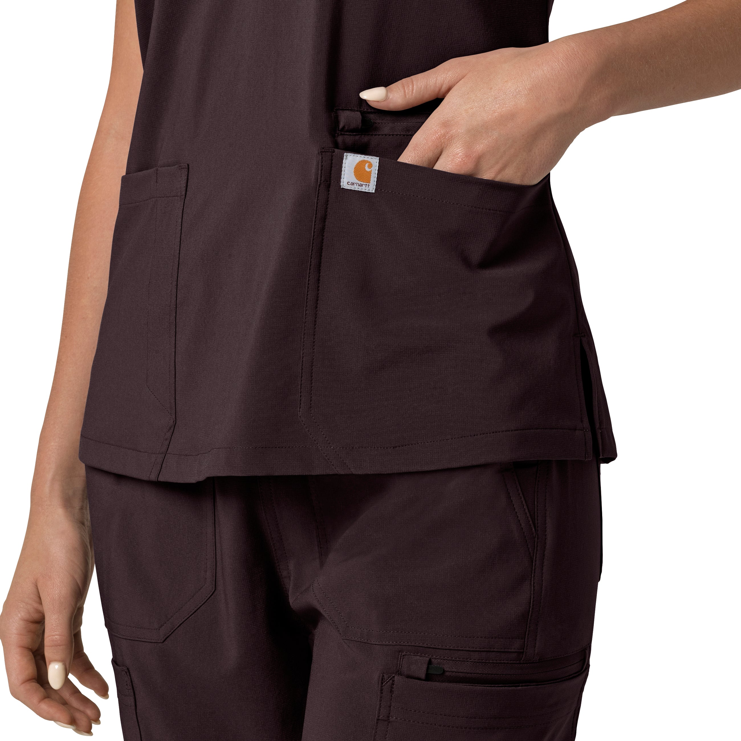 Carhartt Force Cross-Flex Women's Flex Panel V-Neck Scrub Top
