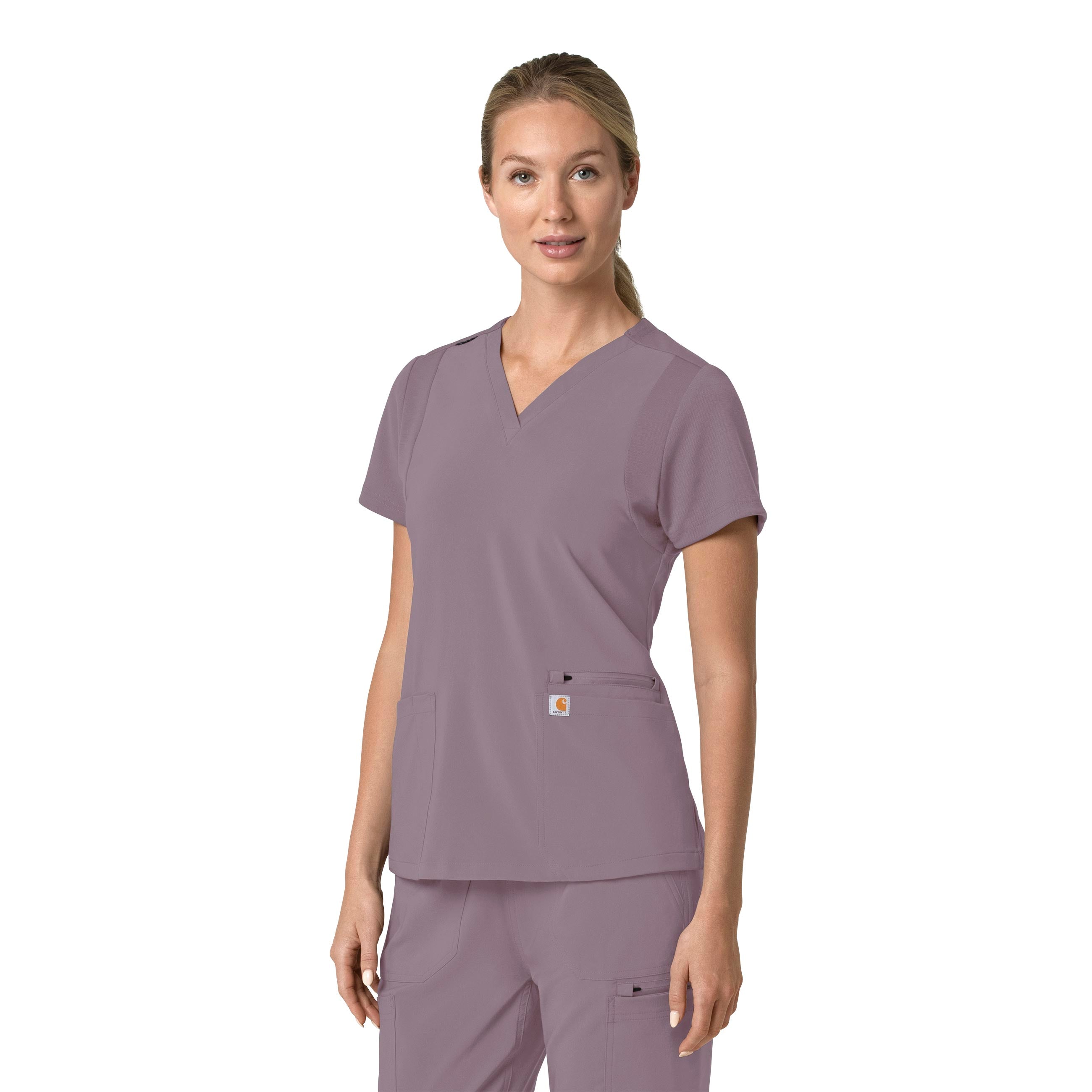 Carhartt Force Cross-Flex Women's Flex Panel V-Neck Scrub Top