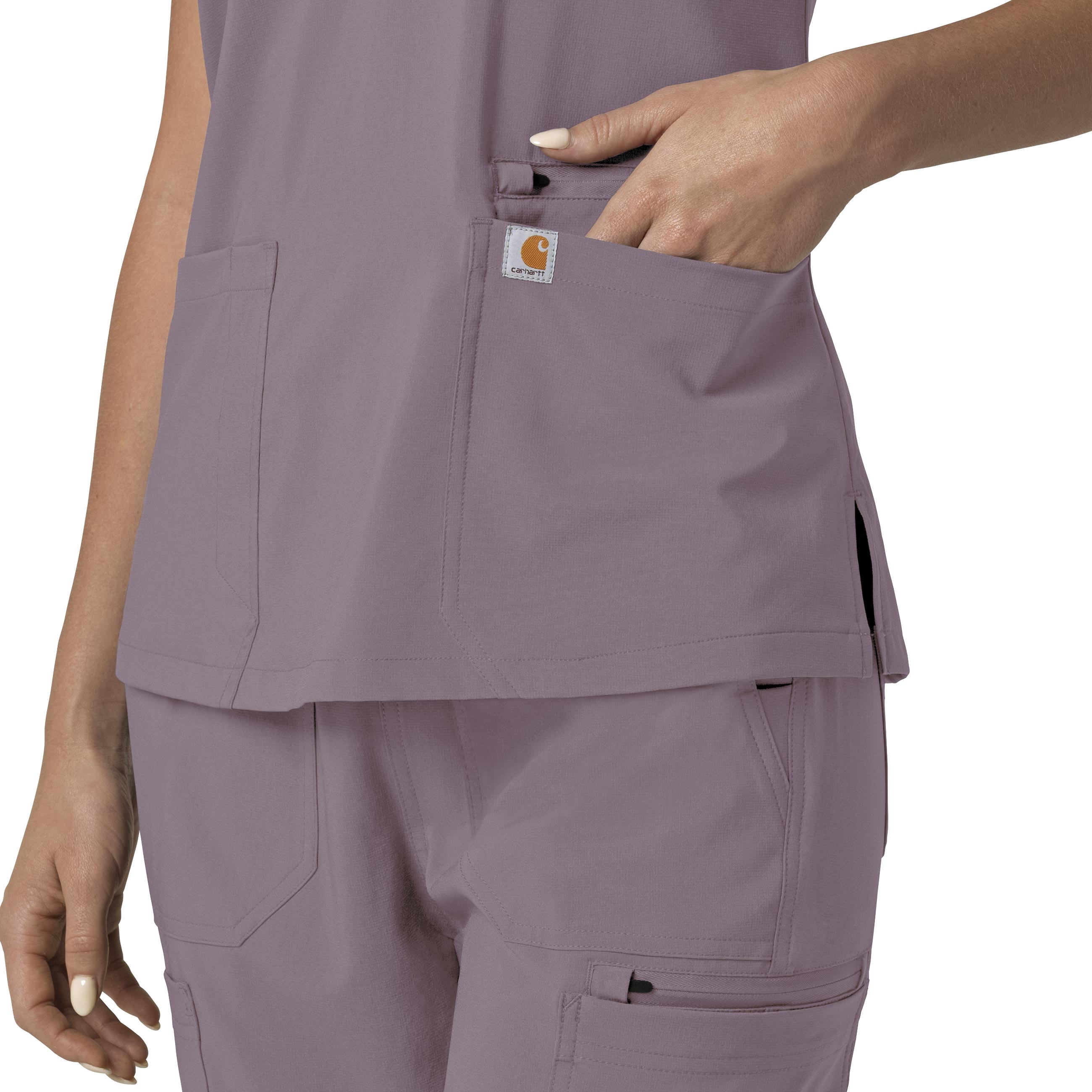 Carhartt Force Cross-Flex Women's Flex Panel V-Neck Scrub Top