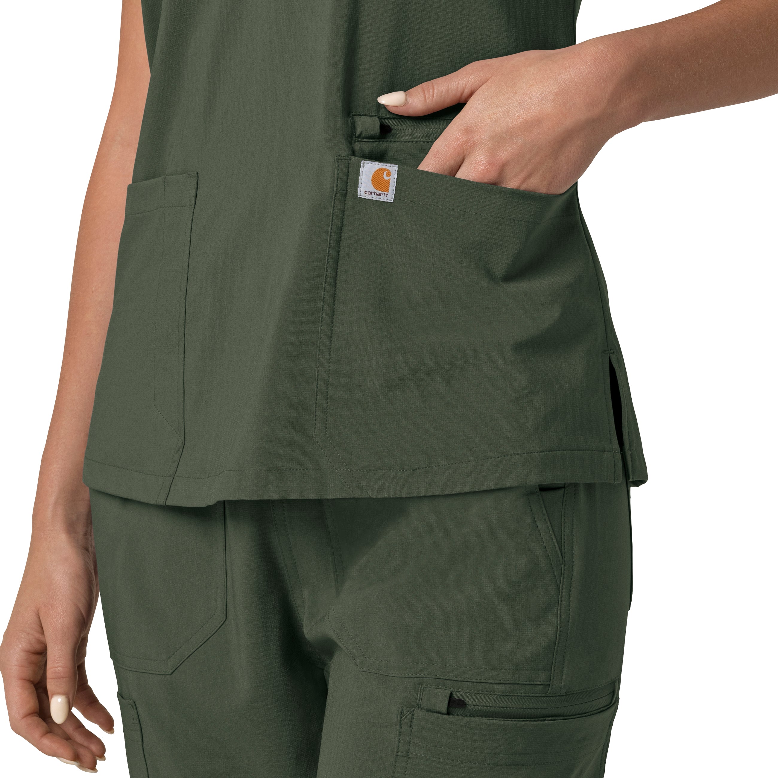 Carhartt Force Cross-Flex Women's Flex Panel V-Neck Scrub Top