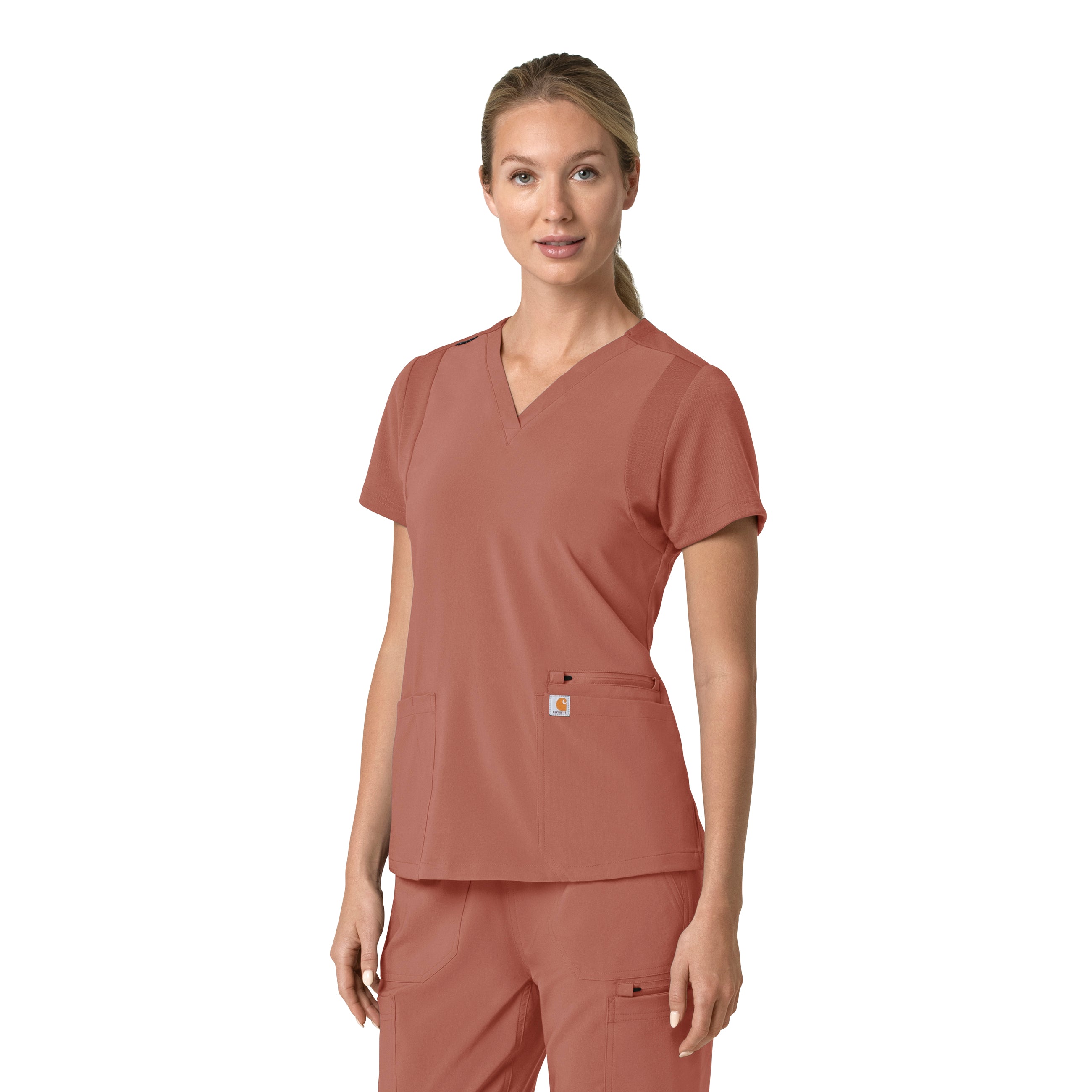 Carhartt Force Cross-Flex Women's Flex Panel V-Neck Scrub Top