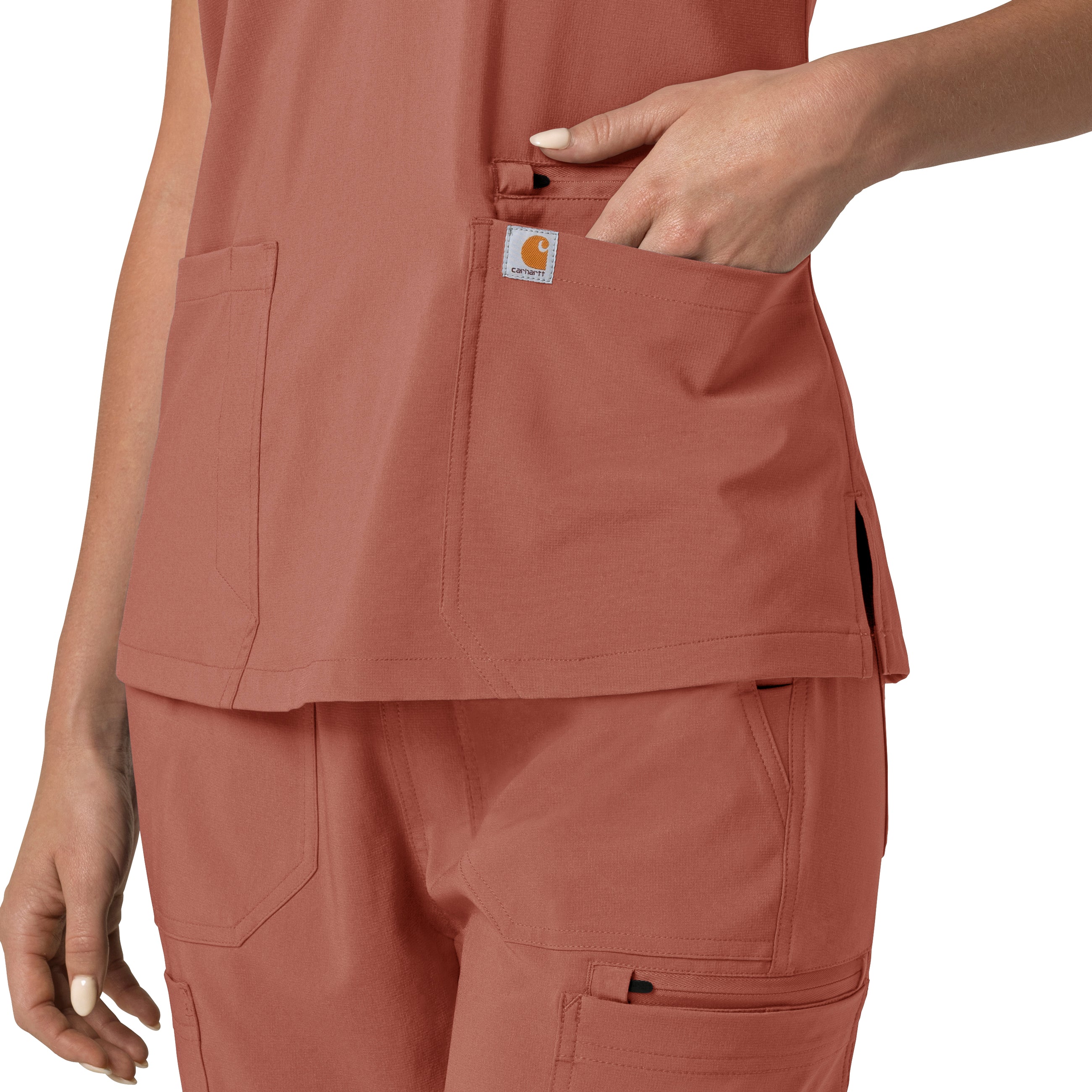Carhartt Force Cross-Flex Women's Flex Panel V-Neck Scrub Top