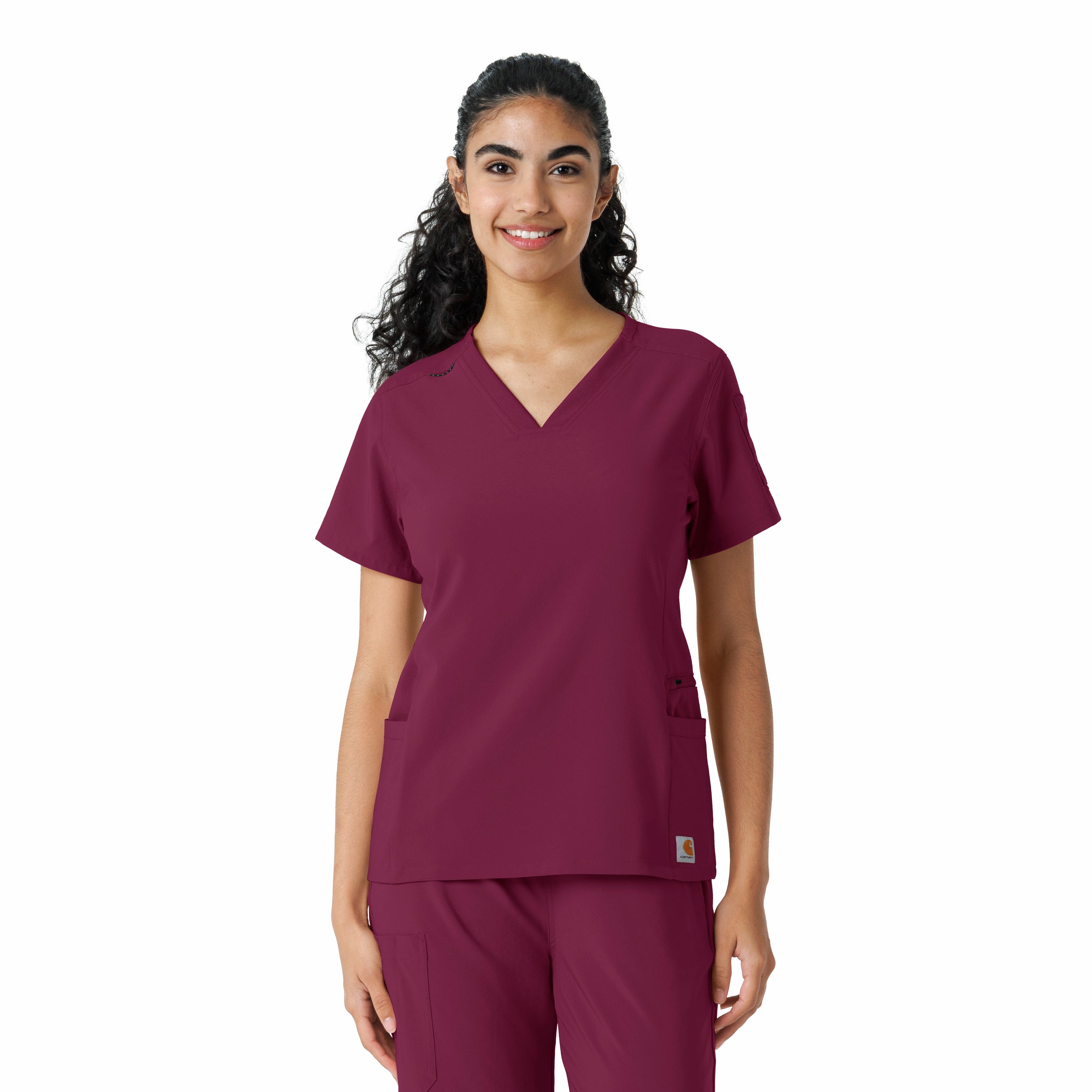 Carhartt FORCE CROSS-FLEX WOMEN'S KNIT PANEL SCRUB TOP