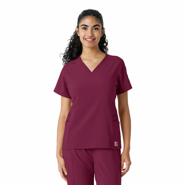 Carhartt FORCE CROSS-FLEX WOMEN'S KNIT PANEL SCRUB TOP