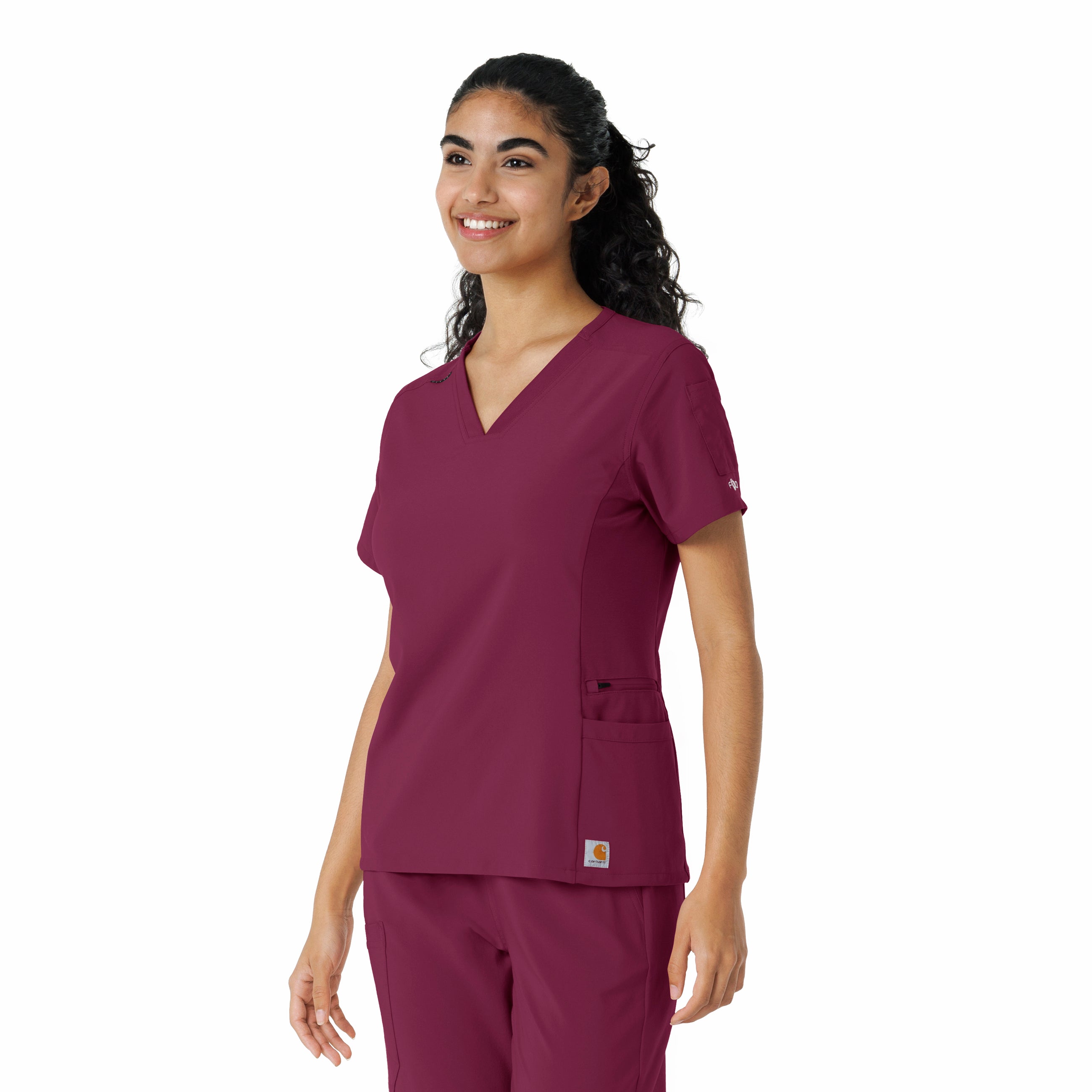 Carhartt FORCE CROSS-FLEX WOMEN'S KNIT PANEL SCRUB TOP