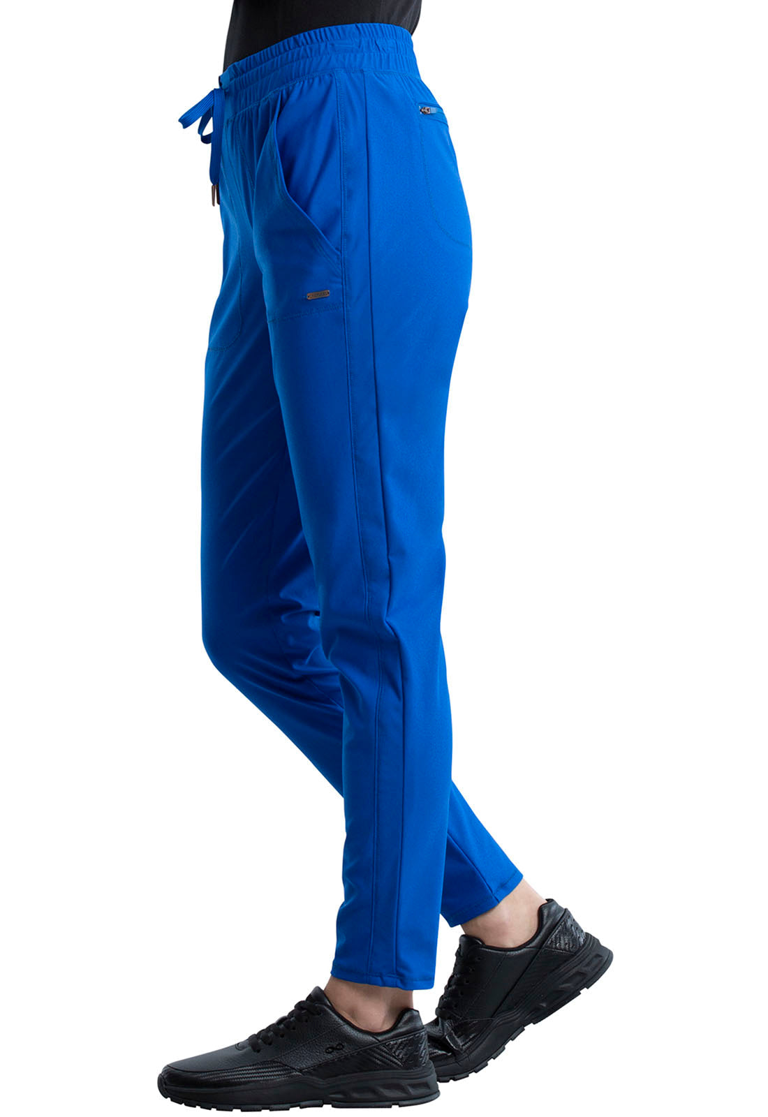 Women's Cherokee Form Mid Rise Tapered Leg Drawstring Pant (Petite Length) - BodyMoves Scrubs Boutique