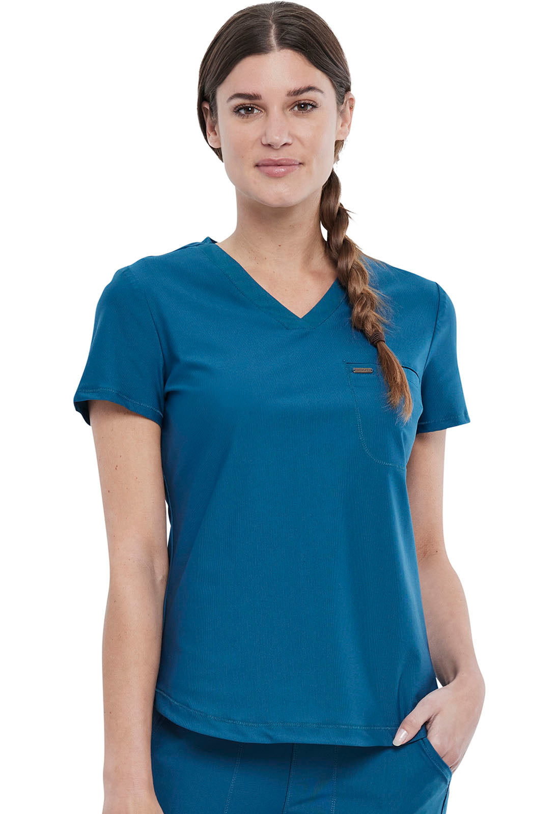Women's Cherokee Form Tuckable V-Neck Top - BodyMoves Scrubs Boutique