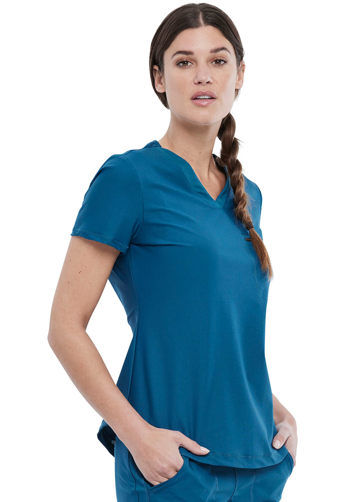 Women's Cherokee Form Tuckable V-Neck Top - BodyMoves Scrubs Boutique