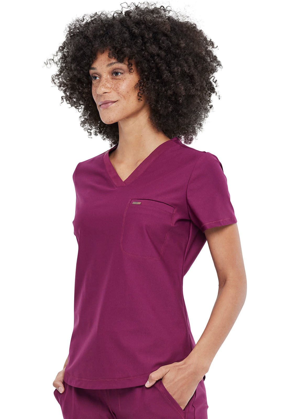 Women's Cherokee Form Tuckable V-Neck Top - BodyMoves Scrubs Boutique