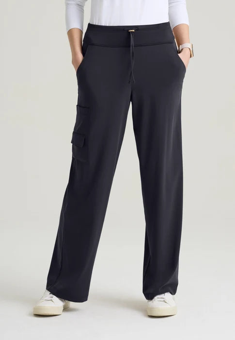 Aria Women's 6-Pocket Jersey Knit Waistband Wide Leg Pant Grey's Anatomy™ by Barco Cultivate