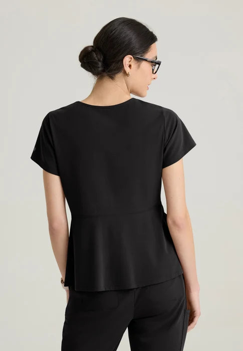 Spring Women's 3-Pocket Classic V-Neck Back Waist Detail Top Grey's Anatomy™ by Barco Cultivate