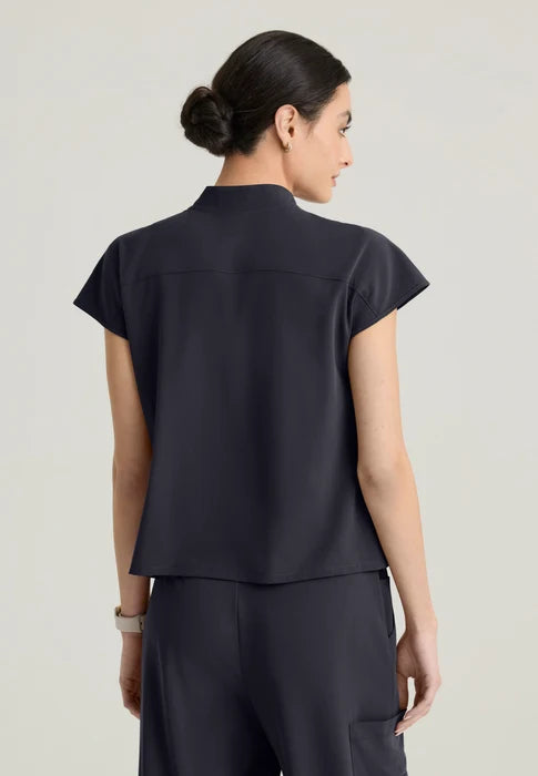 Aria Women's 6-Pocket Sportneck Zip-Front Top Grey's Anatomy™ by Barco Cultivate