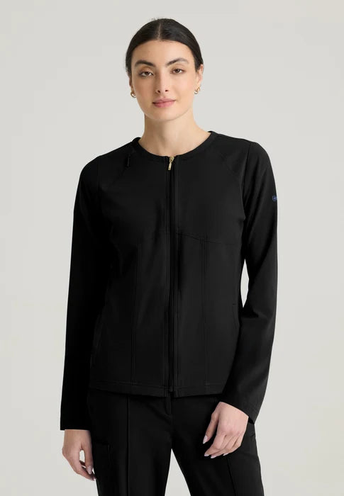 Spring Women's 5-Pocket Round Neck Zip-Front Warm-Up Jacket Grey's Anatomy™ by Barco Cultivate