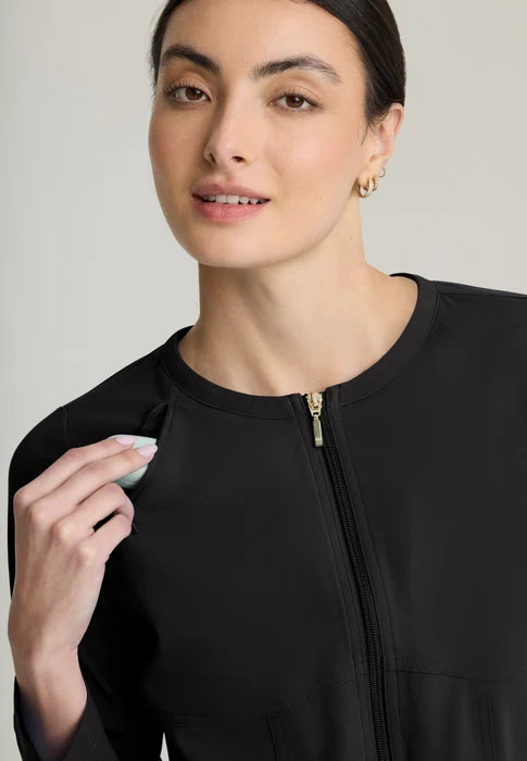Spring Women's 5-Pocket Round Neck Zip-Front Warm-Up Jacket Grey's Anatomy™ by Barco Cultivate