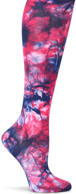 Women's Nursemates Compression Socks in Navy/Magenta